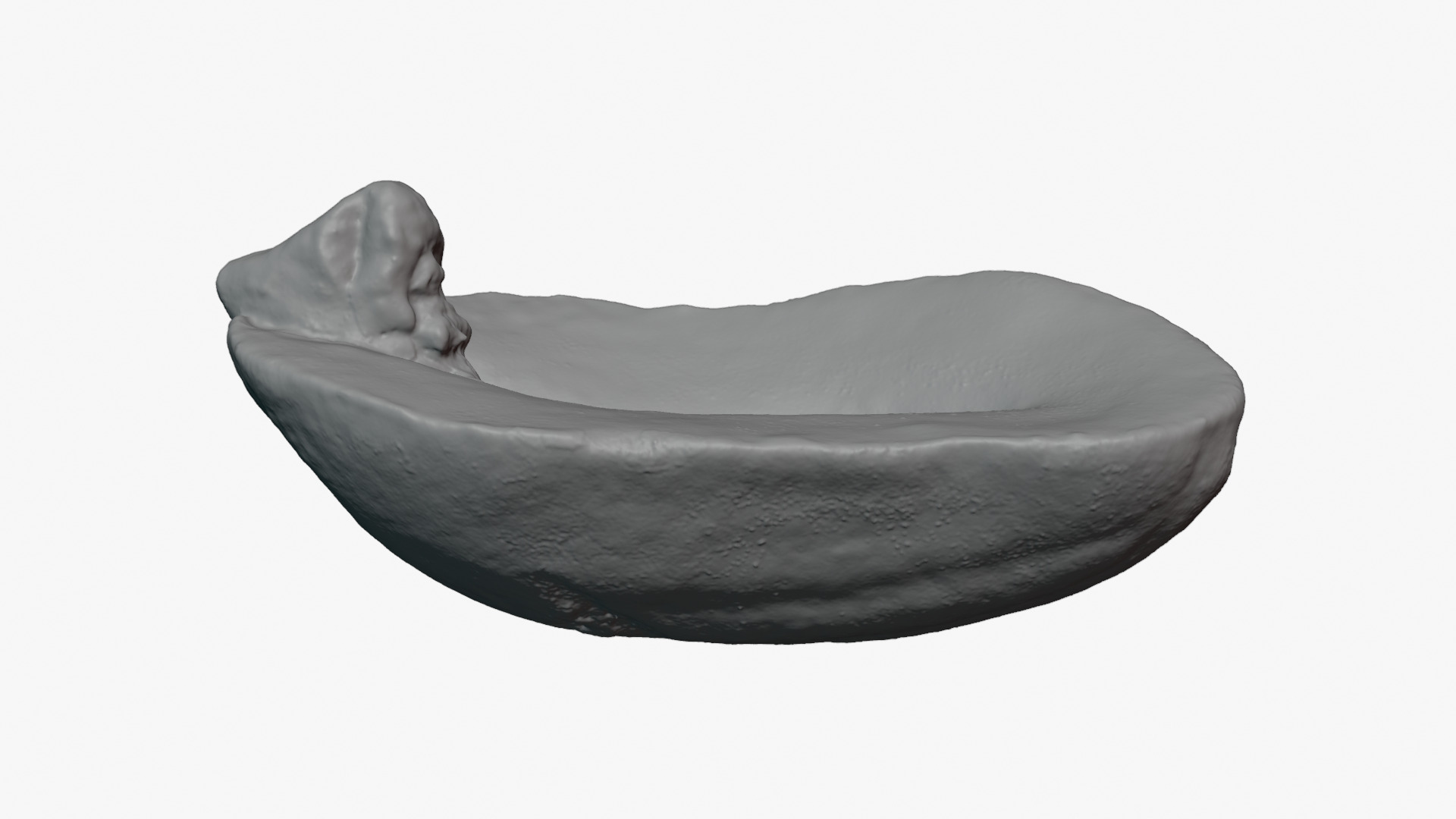 Half Peeled Peanut 01 - For 3D Print 3D Model