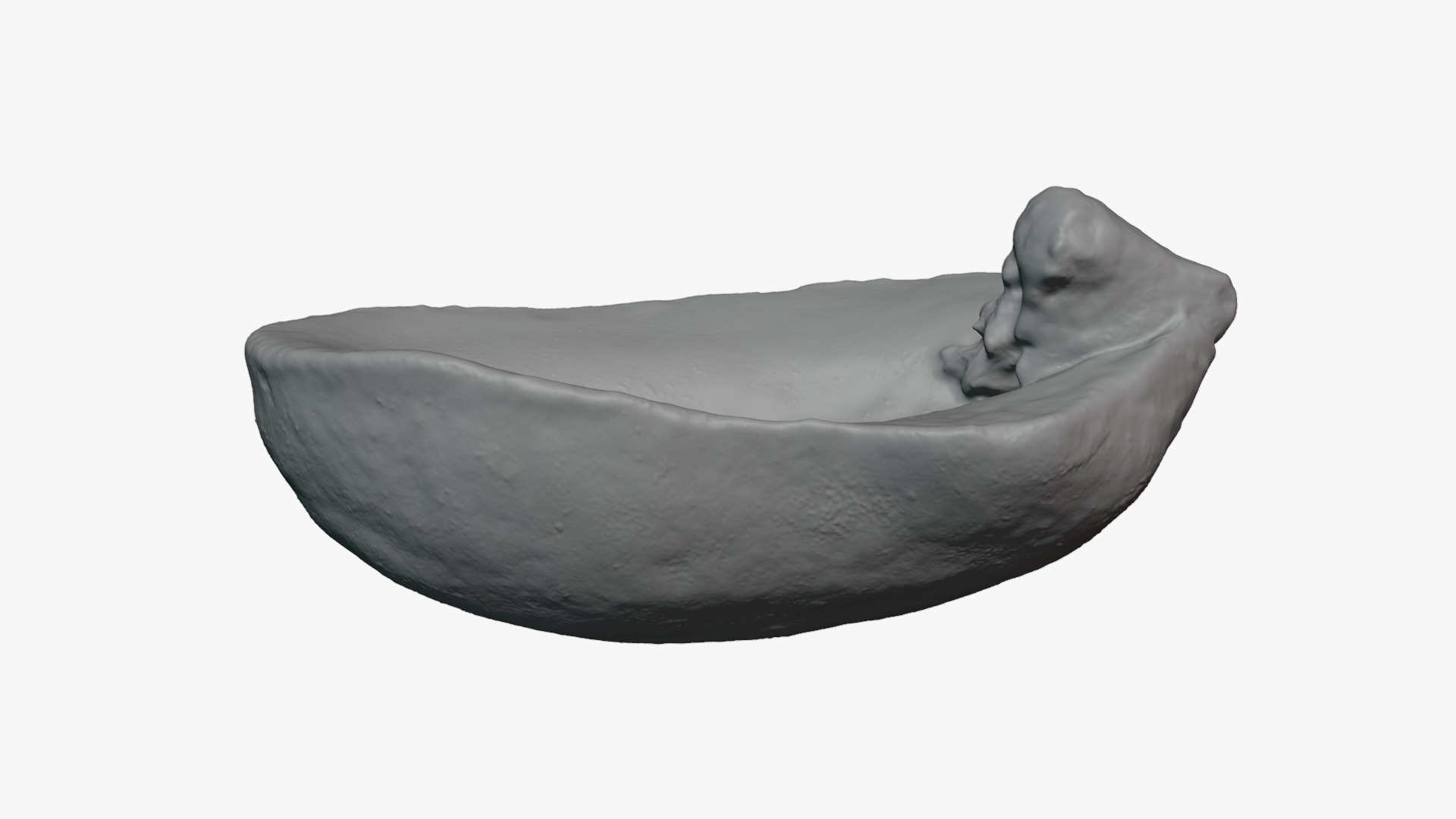 Half Peeled Peanut 01 - For 3D Print 3D Model