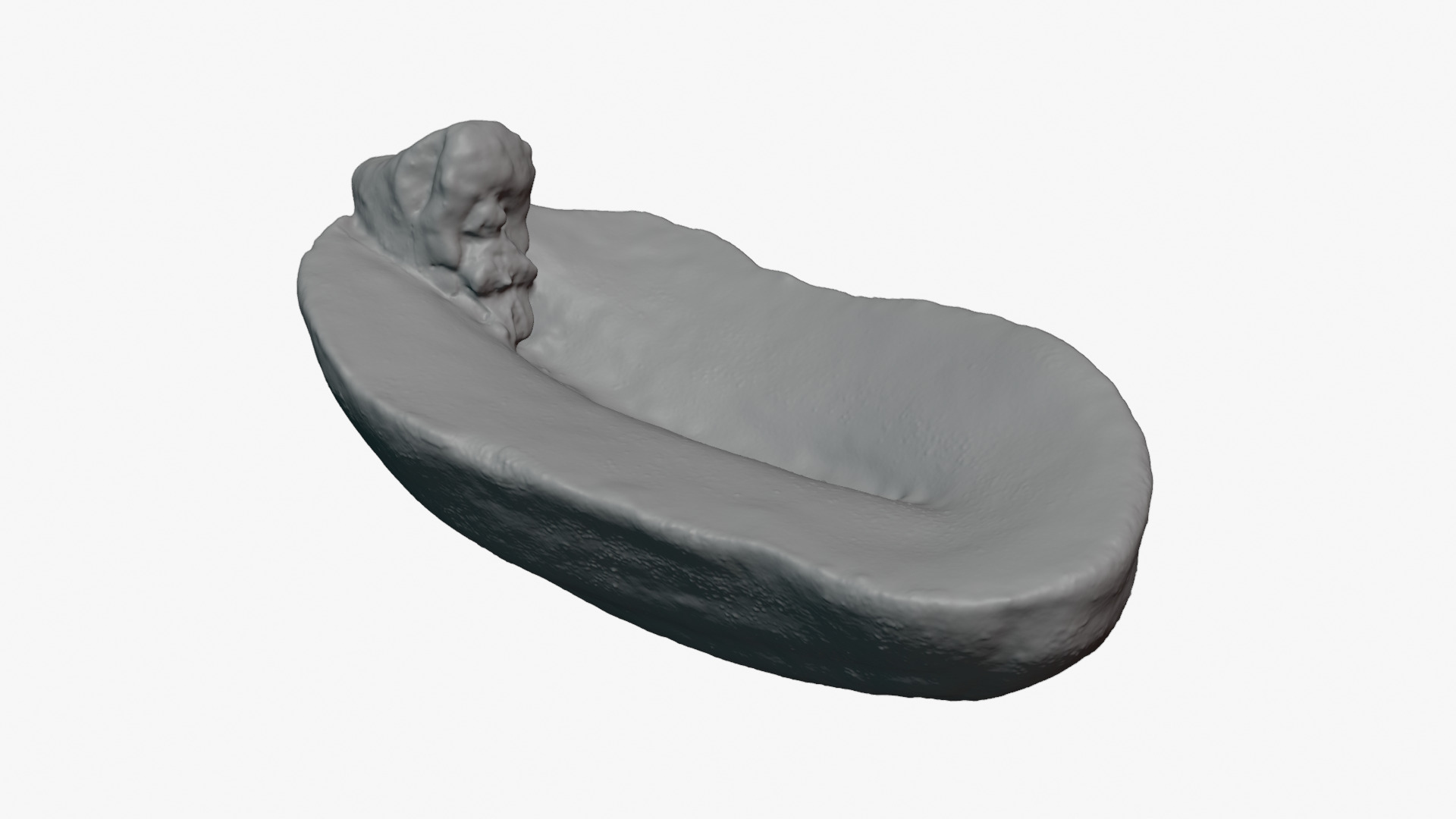 Half Peeled Peanut 01 - For 3D Print 3D Model