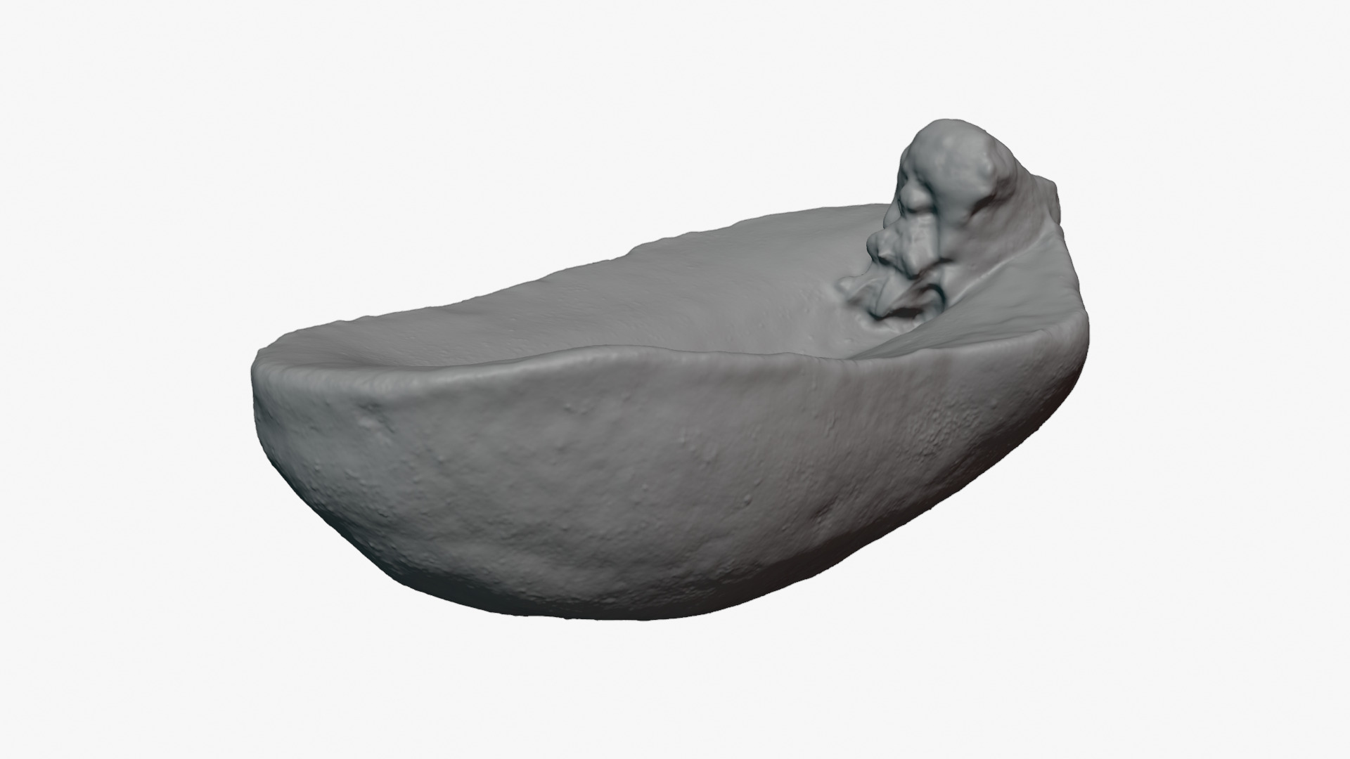 Half Peeled Peanut 01 - For 3D Print 3D Model