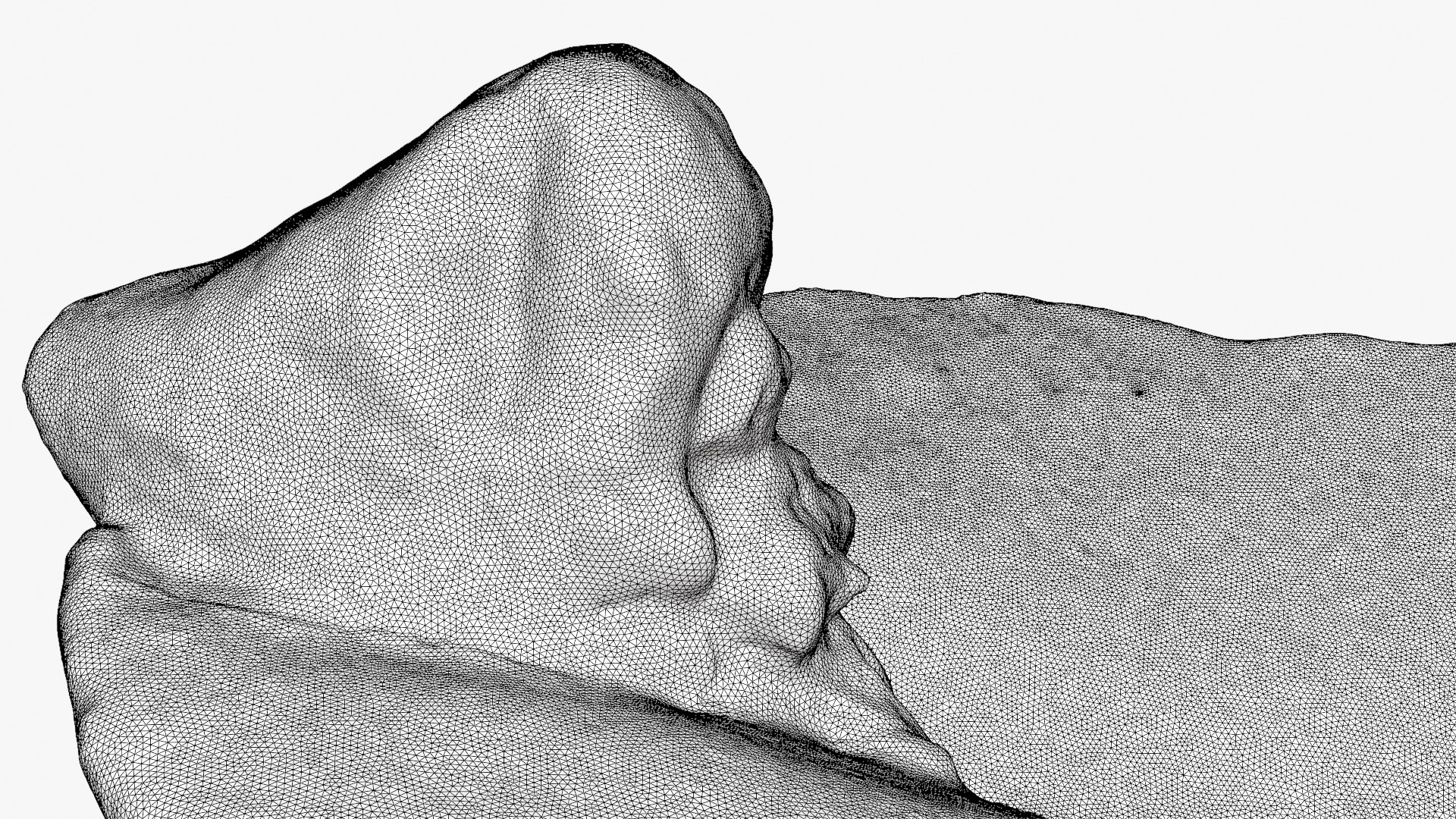 Half Peeled Peanut 01 - For 3D Print 3D Model