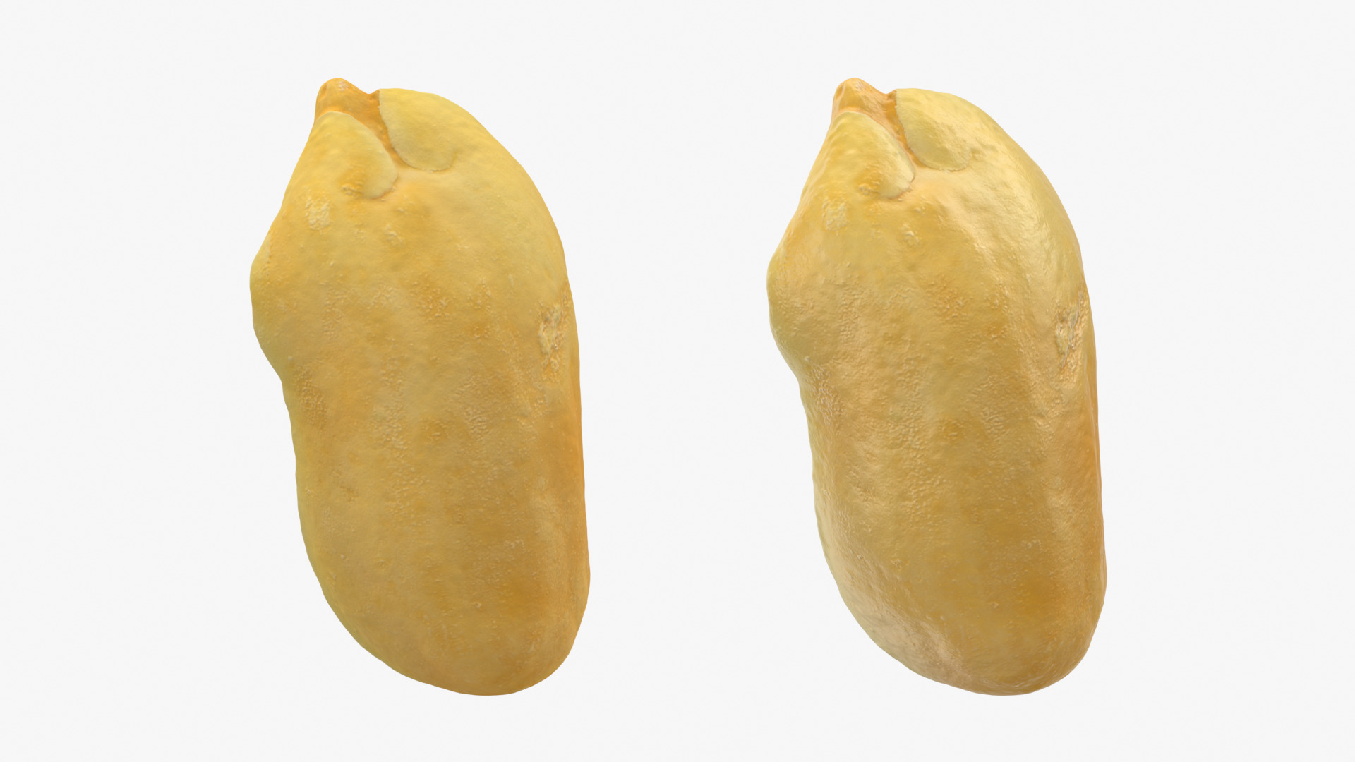 Half Peeled Peanut 01 3D Model