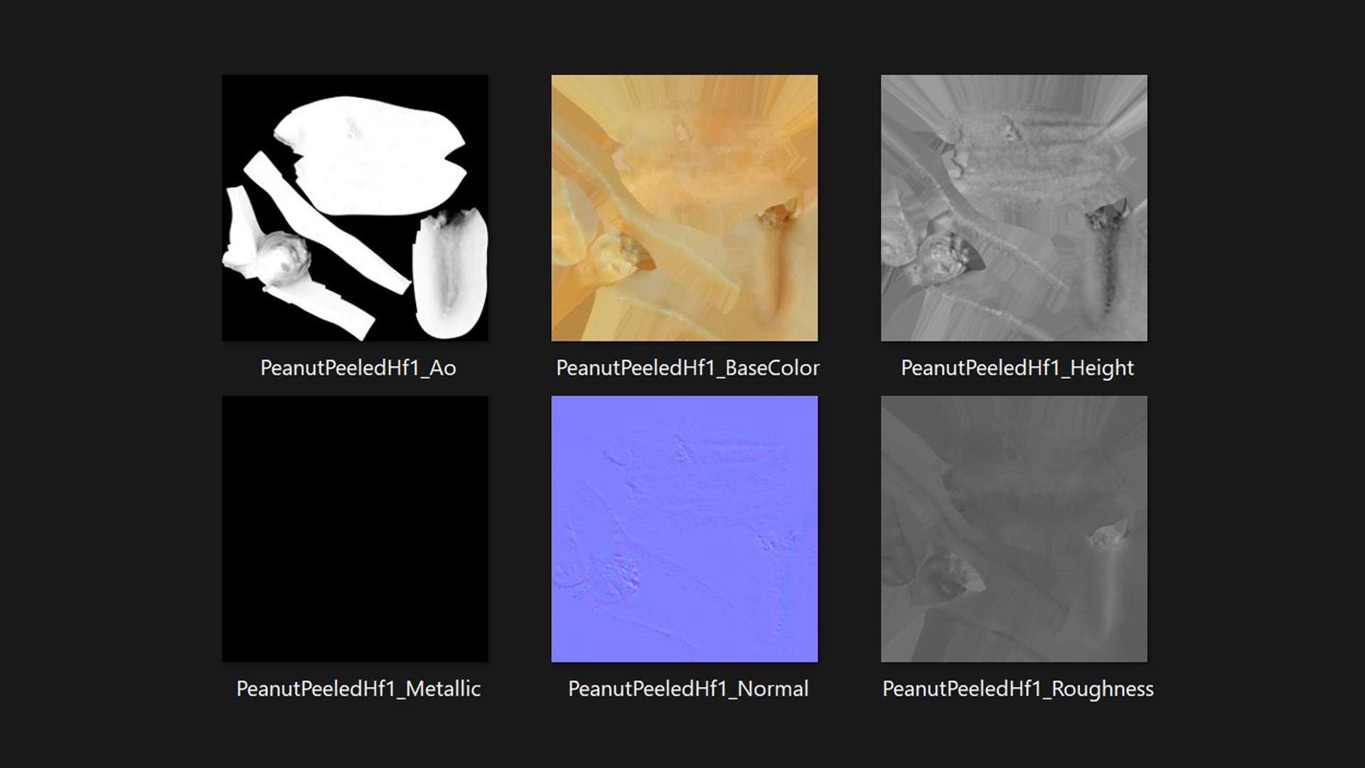 Half Peeled Peanut 01 3D Model