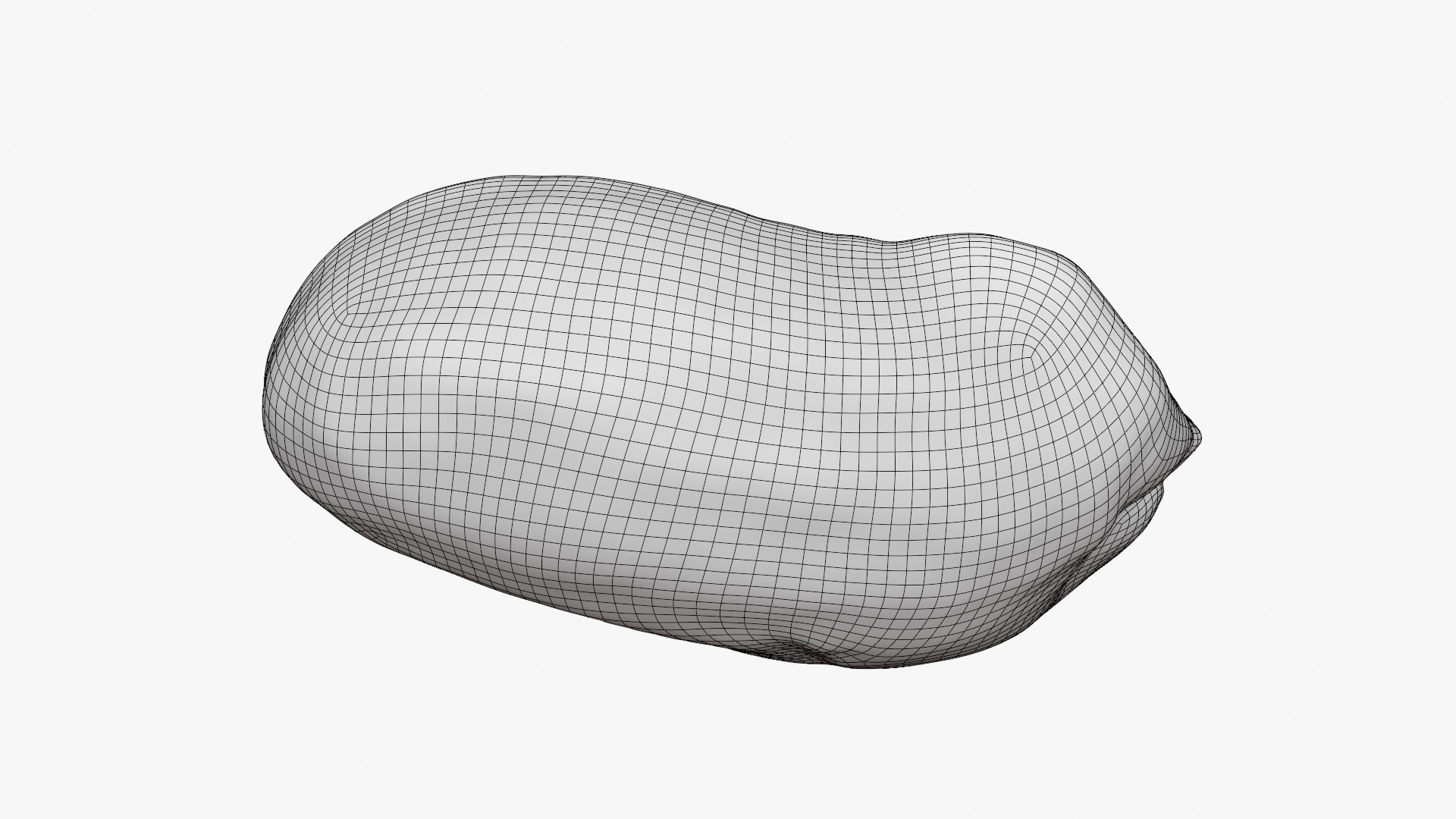 Half Peeled Peanut 01 3D Model