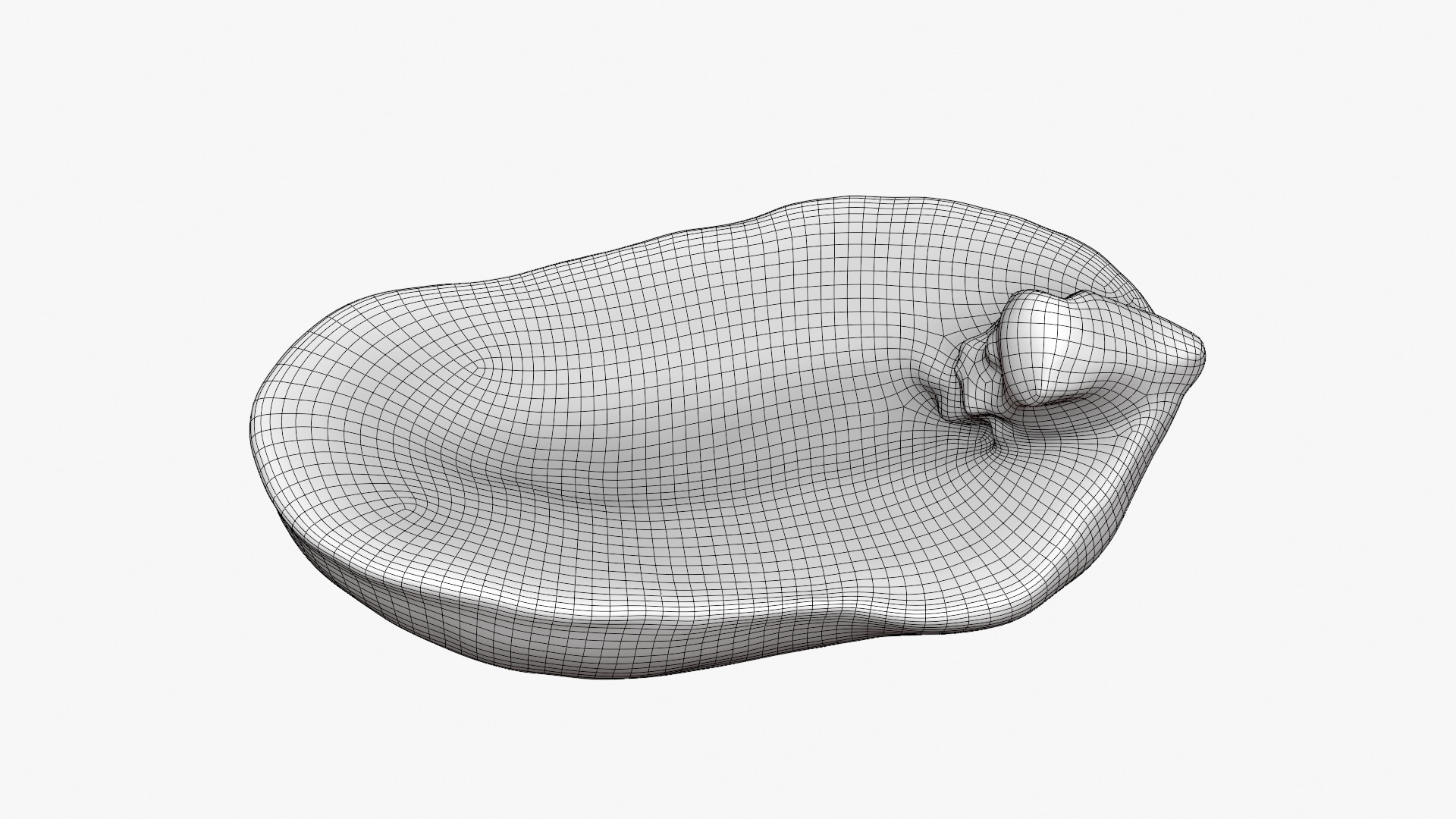 Half Peeled Peanut 01 3D Model