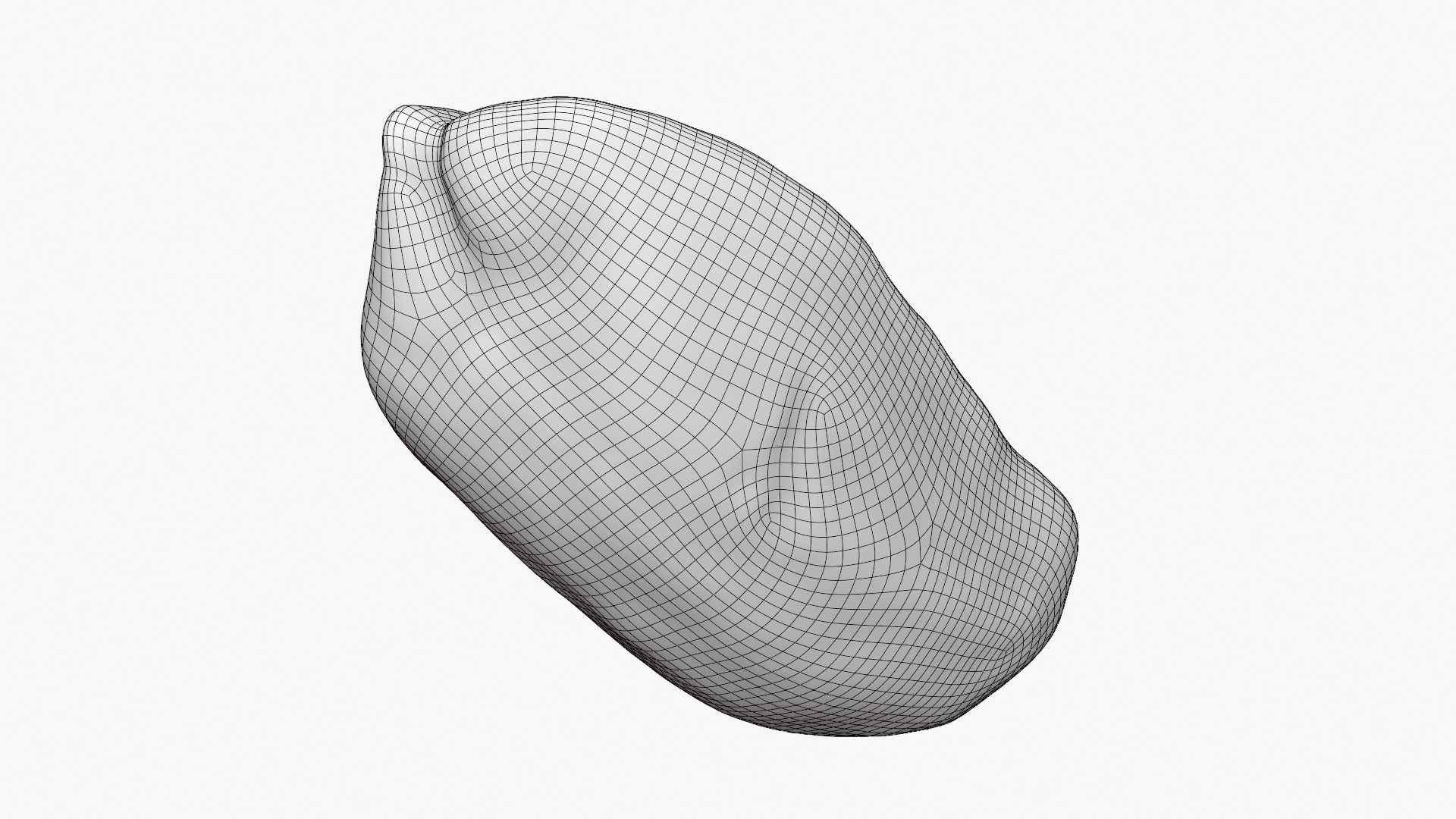 Half Peeled Peanut 01 3D Model