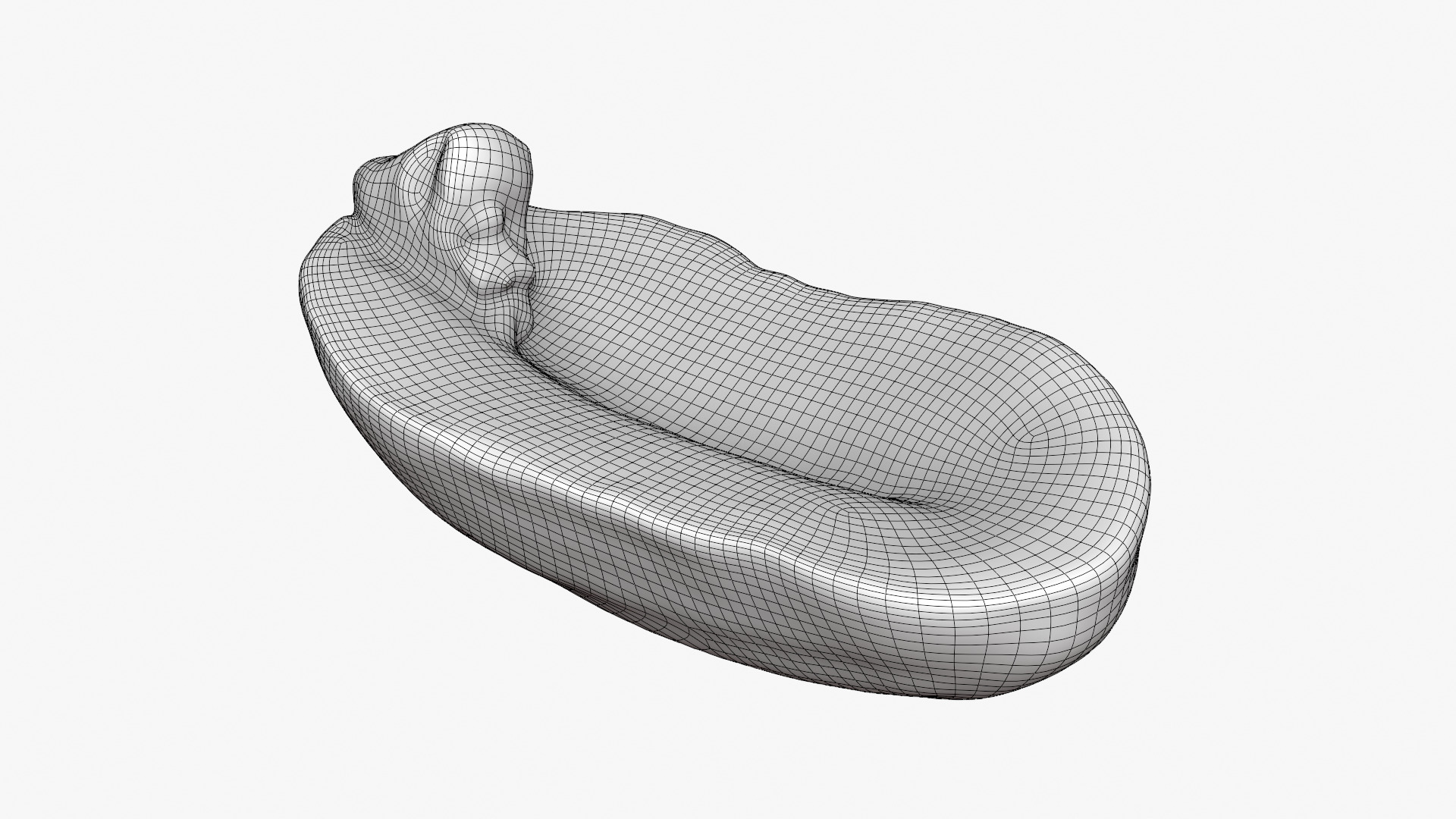 Half Peeled Peanut 01 3D Model