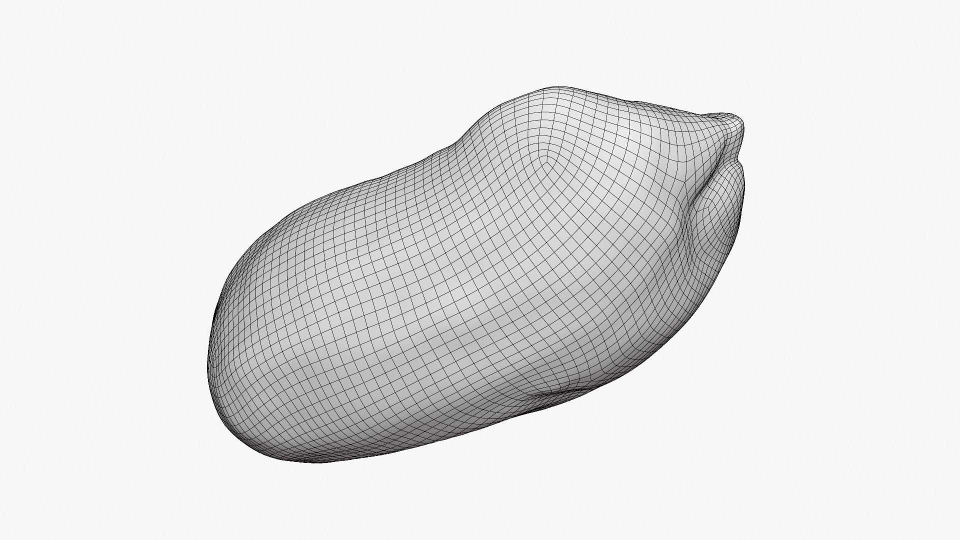 Half Peeled Peanut 01 3D Model