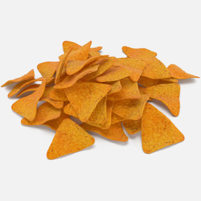 Nacho Cheese Doritos Chips Pile v2