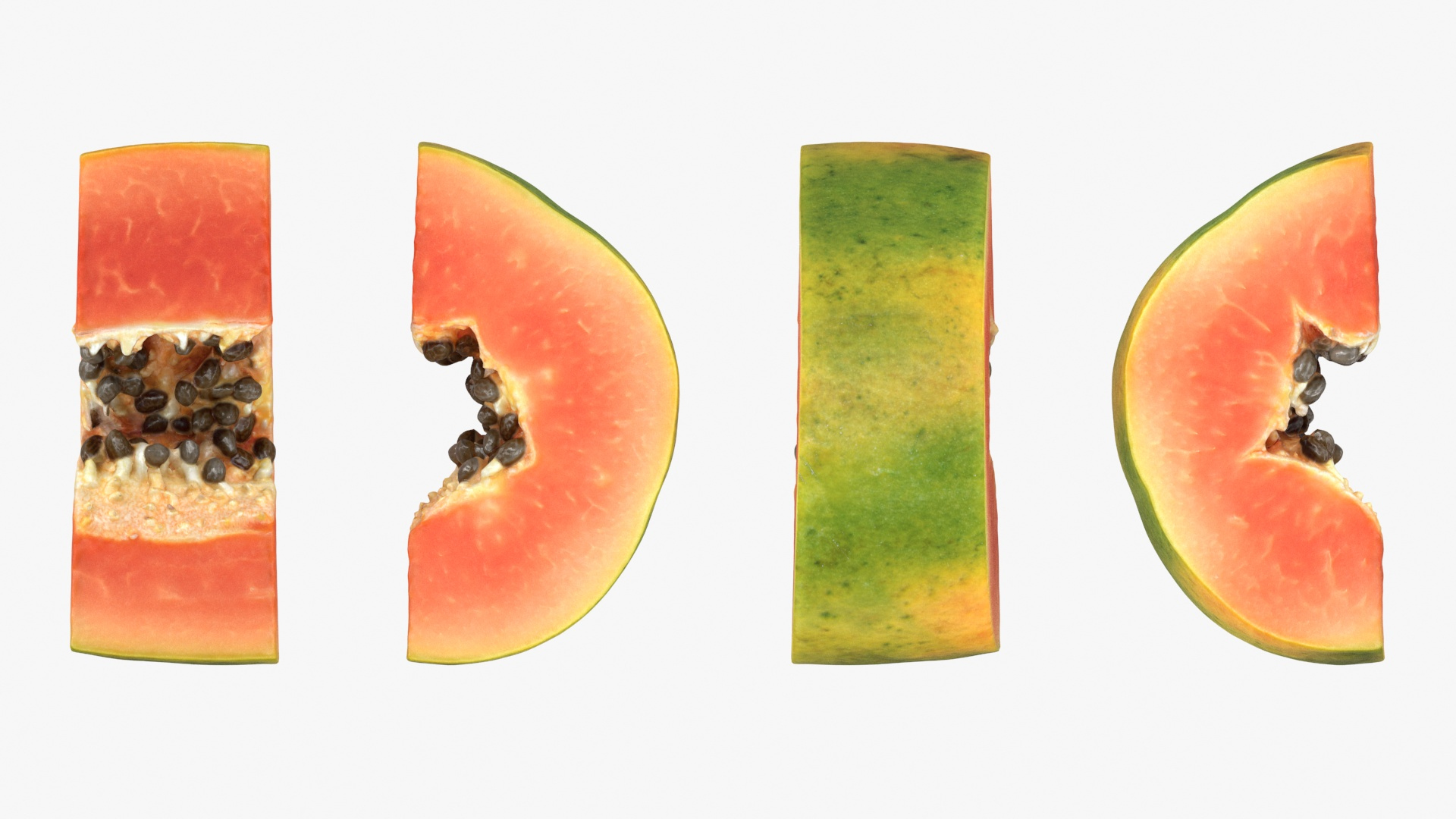 Papaya Slice 3D Model