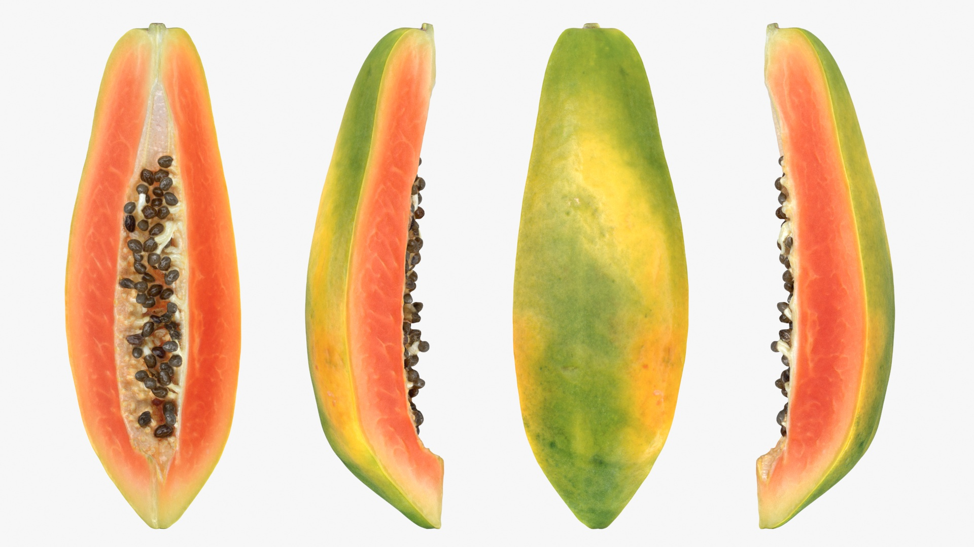 Papaya Wedge 3D Model