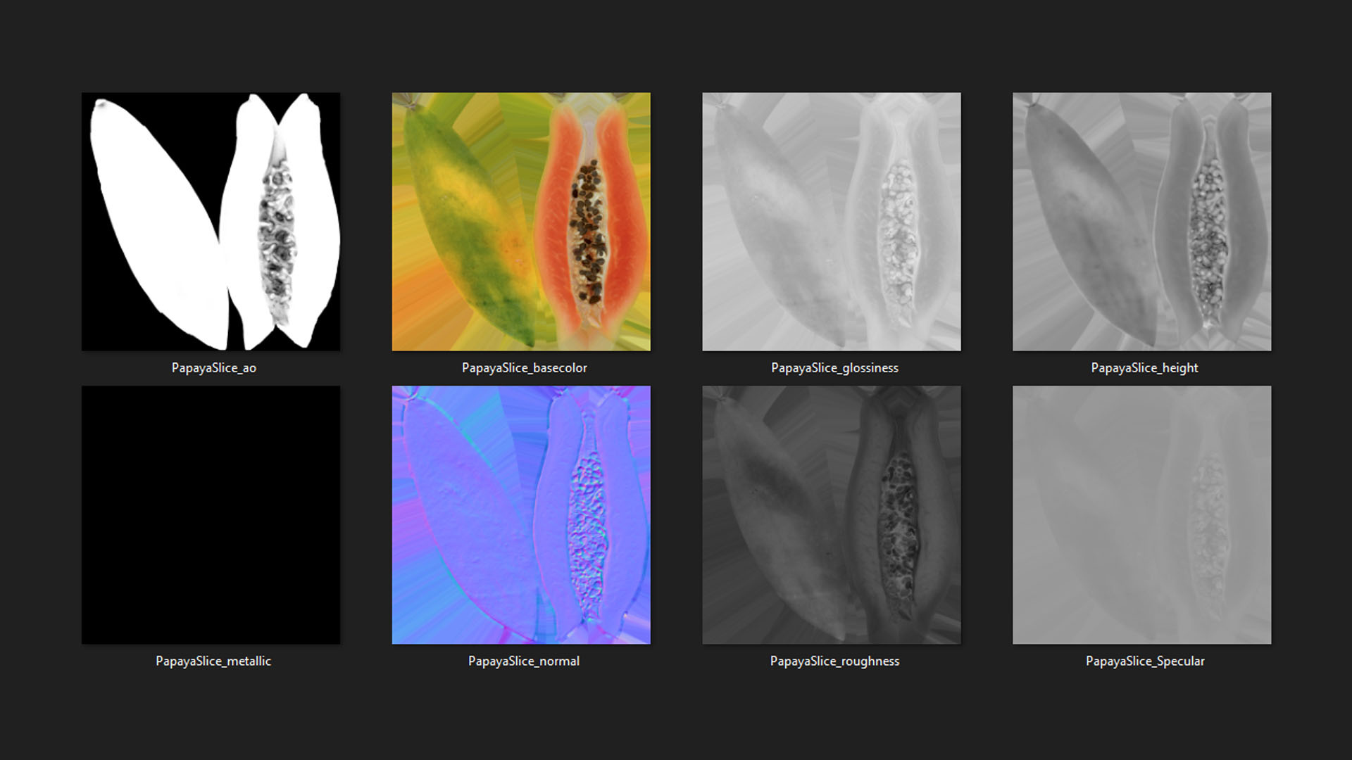 Papaya Wedge 3D Model