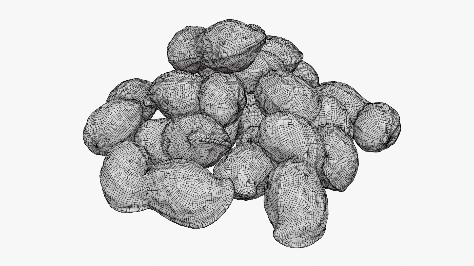 Peanut Shell Pile 3D Model