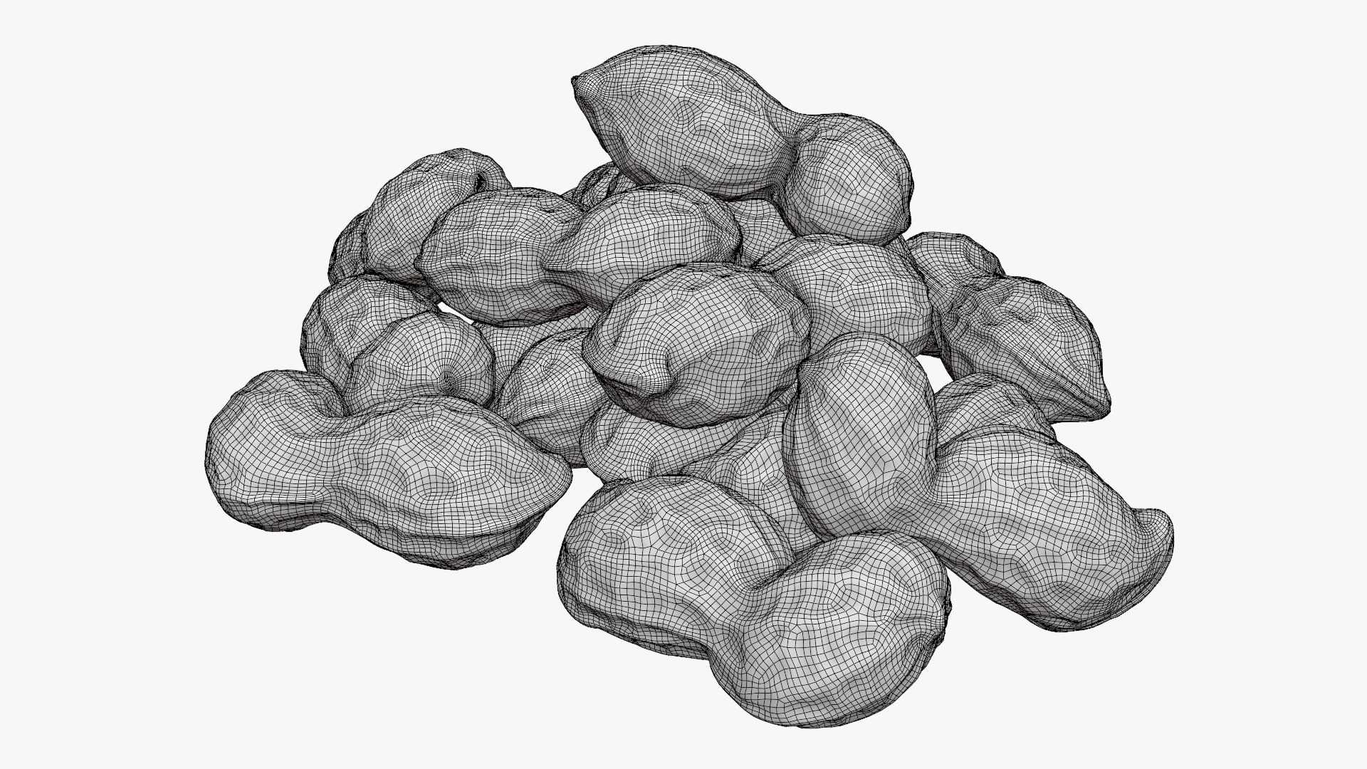 Peanut Shell Pile 3D Model