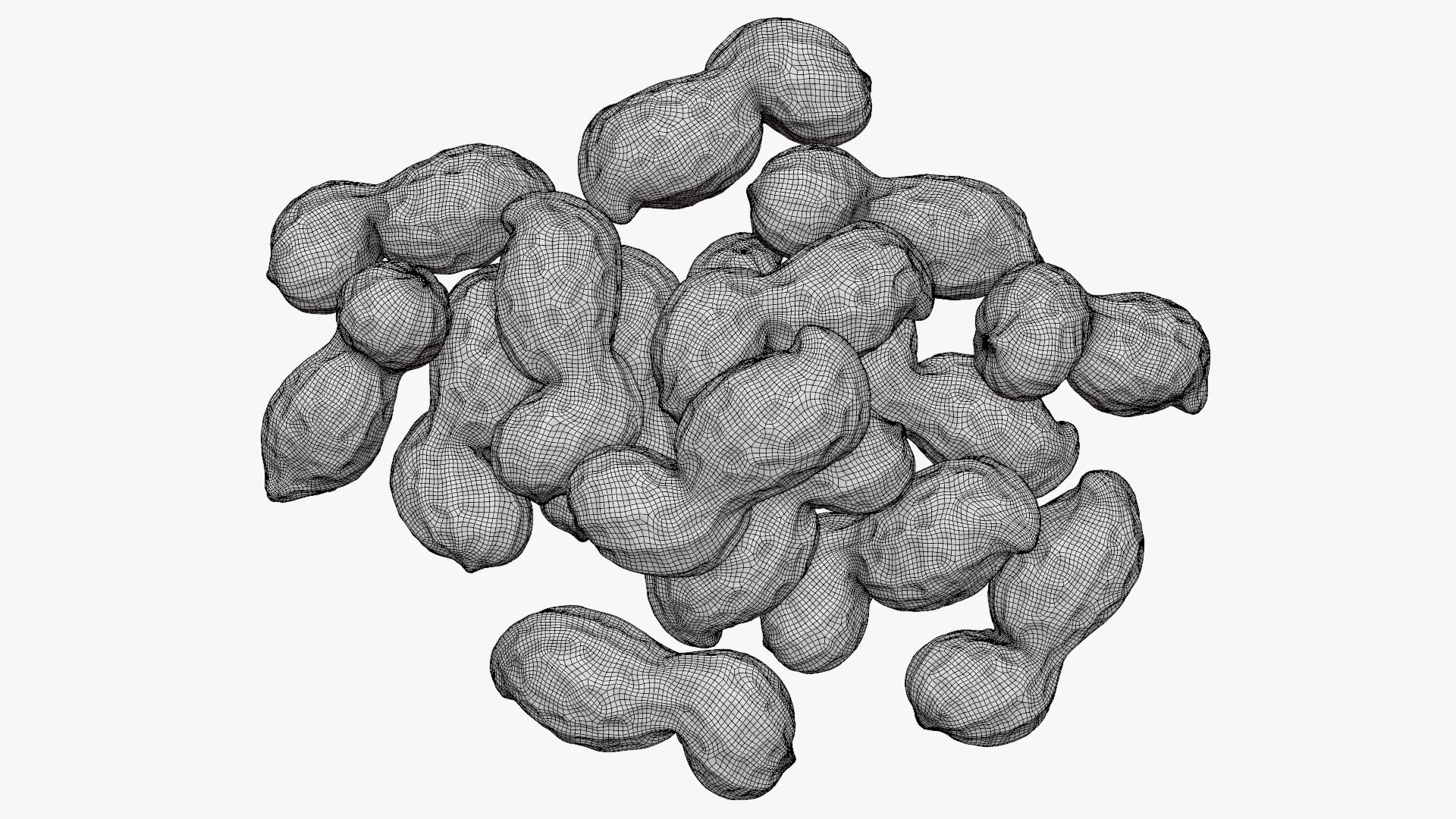 Peanut Shell Pile 3D Model