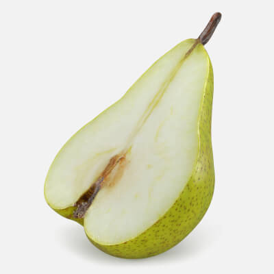 Realistic Pear Half
