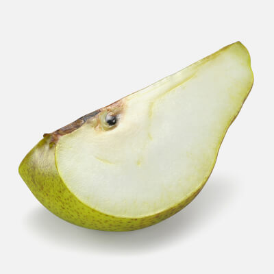 Realistic Pear Slice