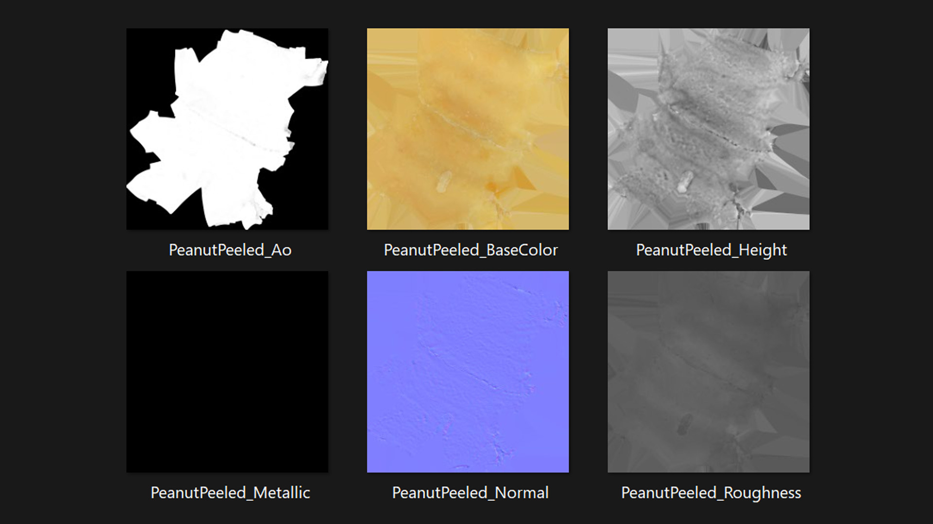 Peeled Peanut 3D Model
