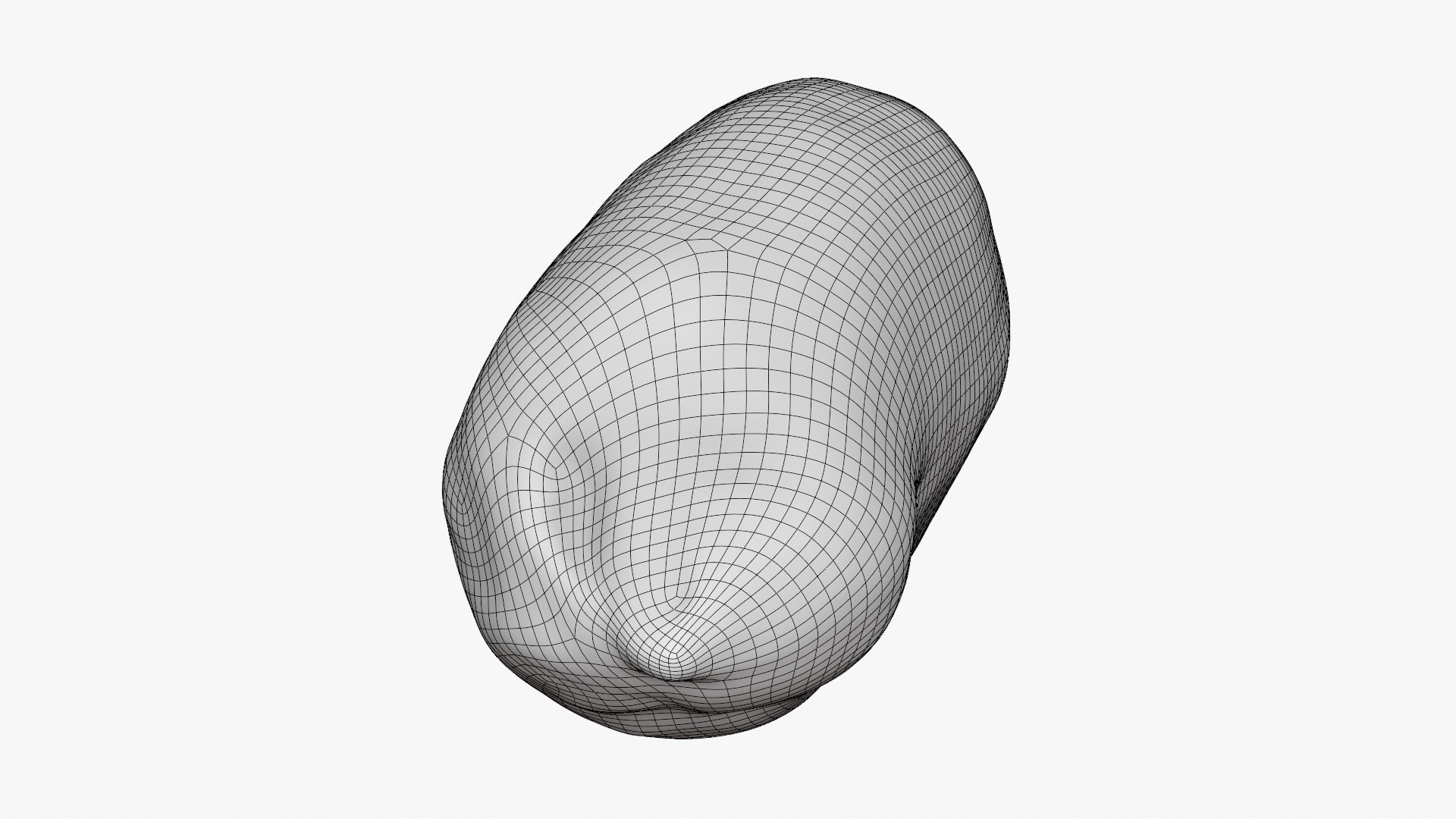 Peeled Peanut 3D Model