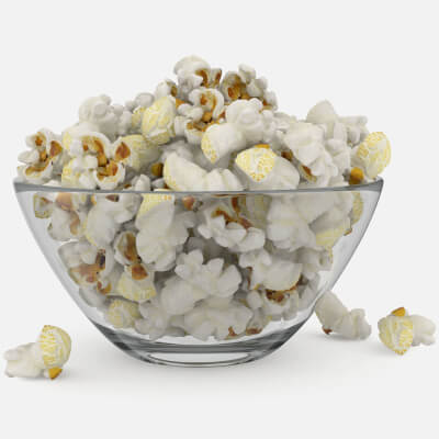 Pop Corn Glass Bowl