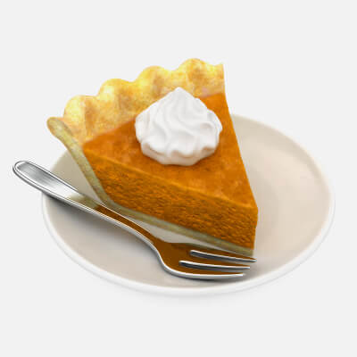 Pumpkin Pie on Plate