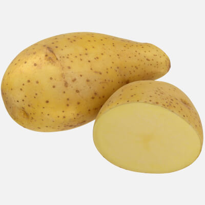 Raw Potato and Half Potato