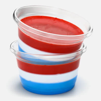 Red White Blue Layered Pudding