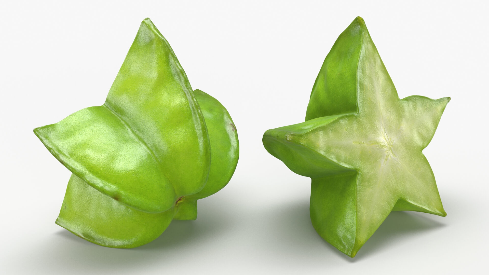 Sliced Star Fruit 3D Model
