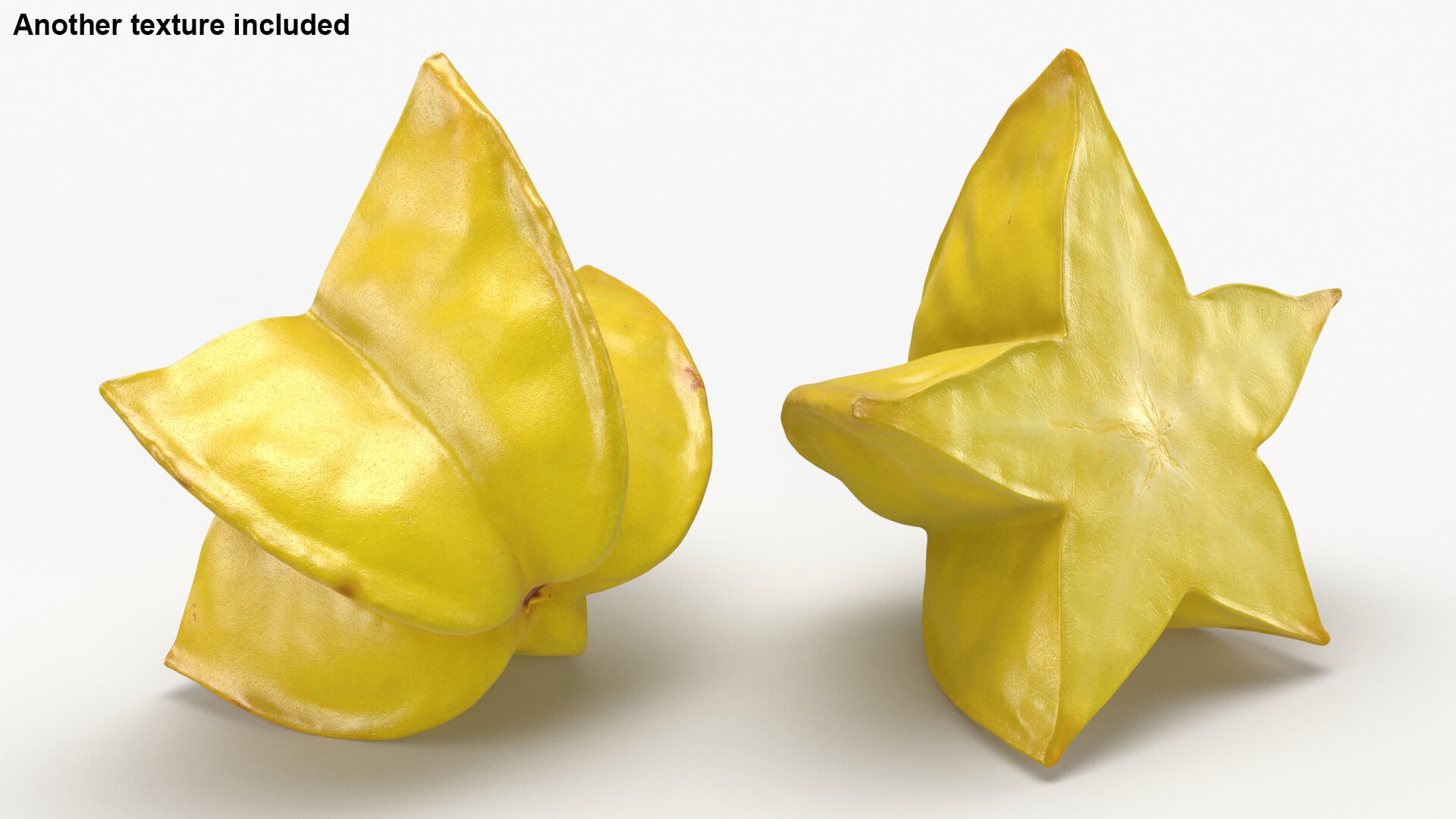 Sliced Star Fruit 3D Model