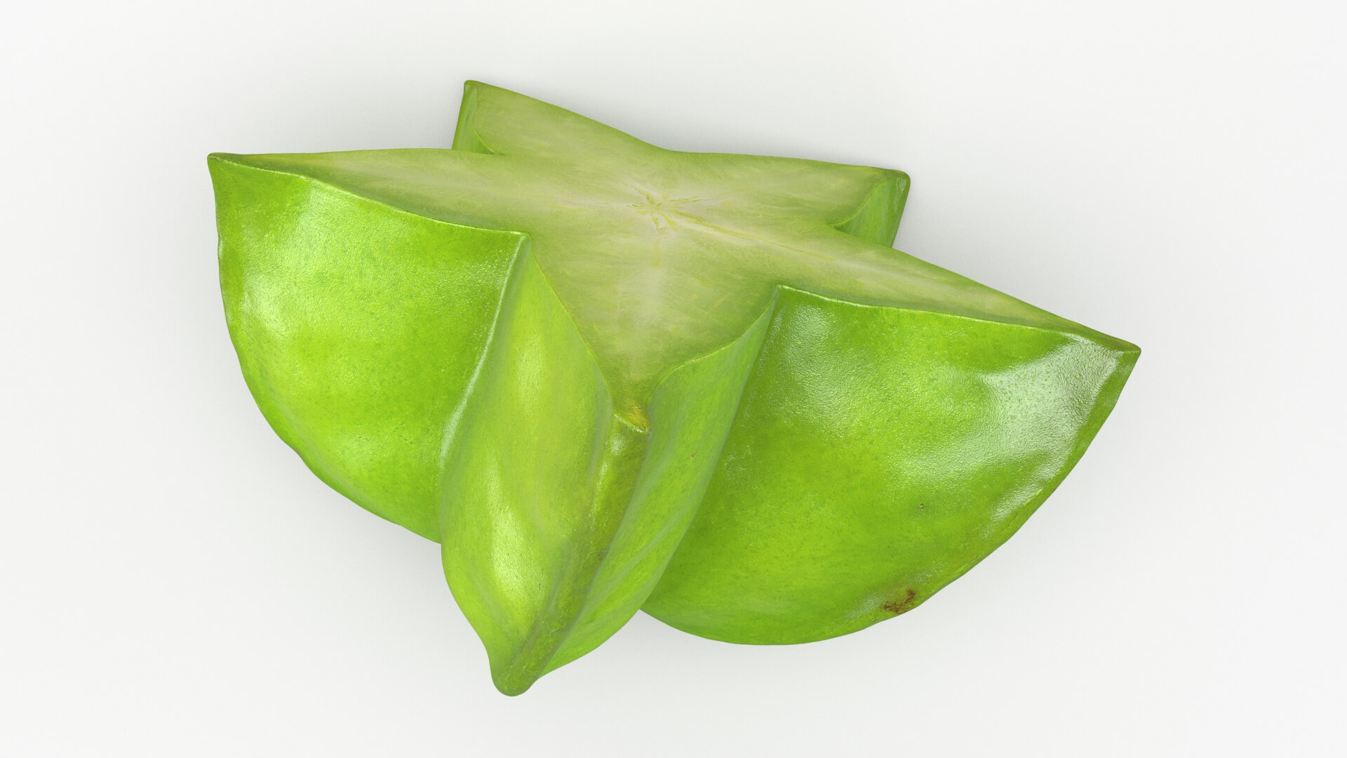Sliced Star Fruit 3D Model