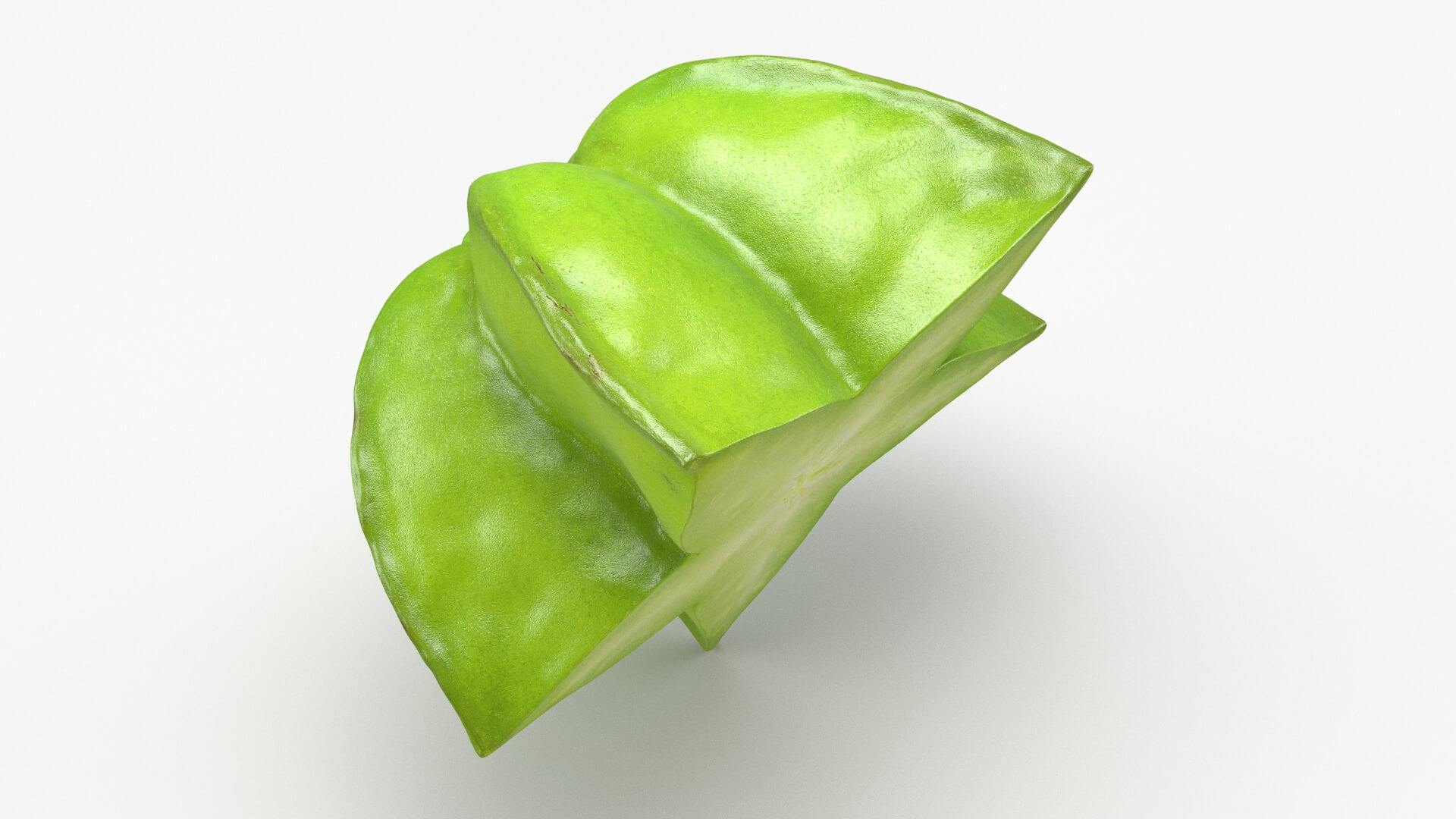 Sliced Star Fruit 3D Model