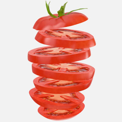 Realistic Sliced Tomato