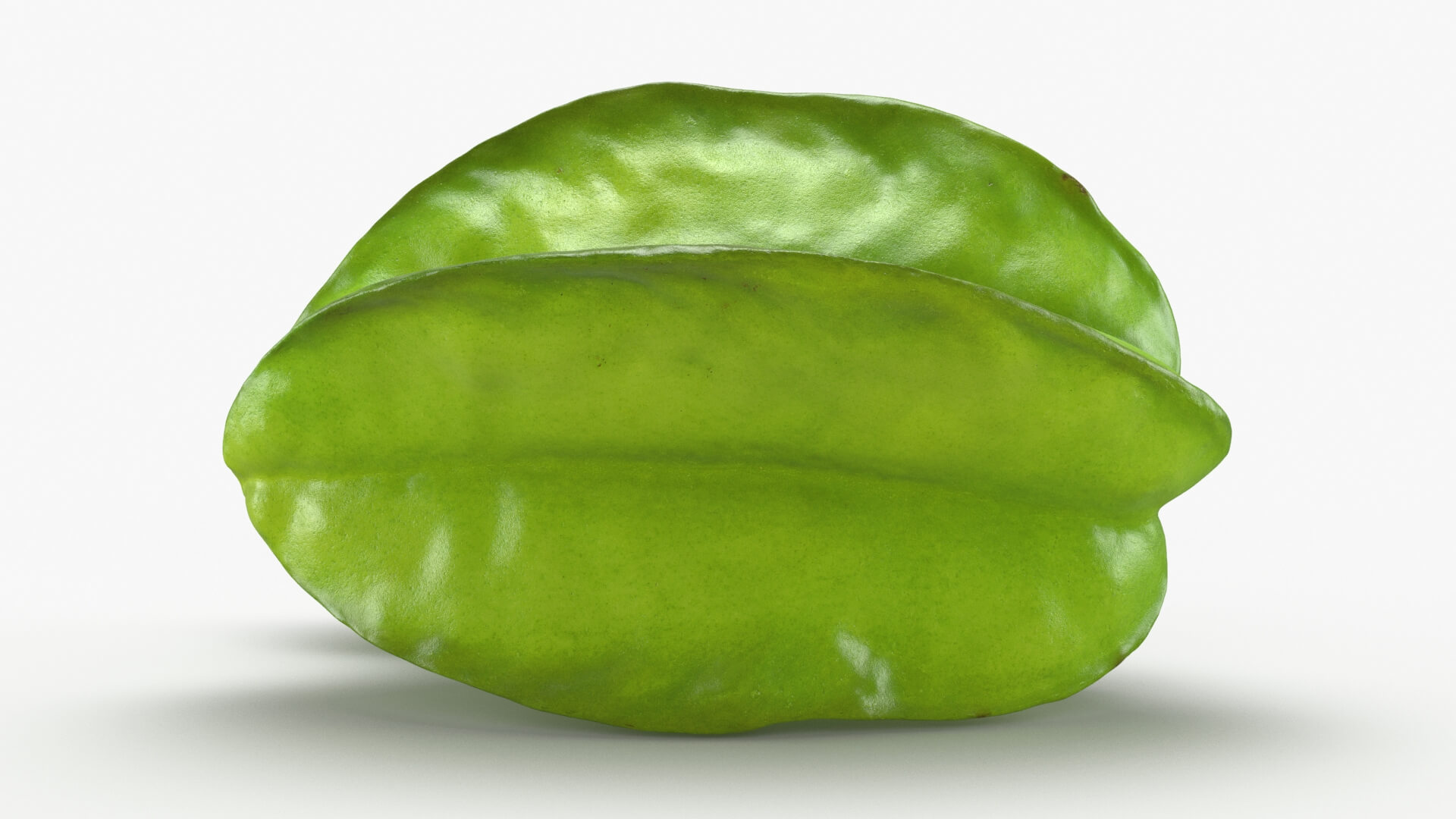 Whole and Cut Star Fruit 3D Model