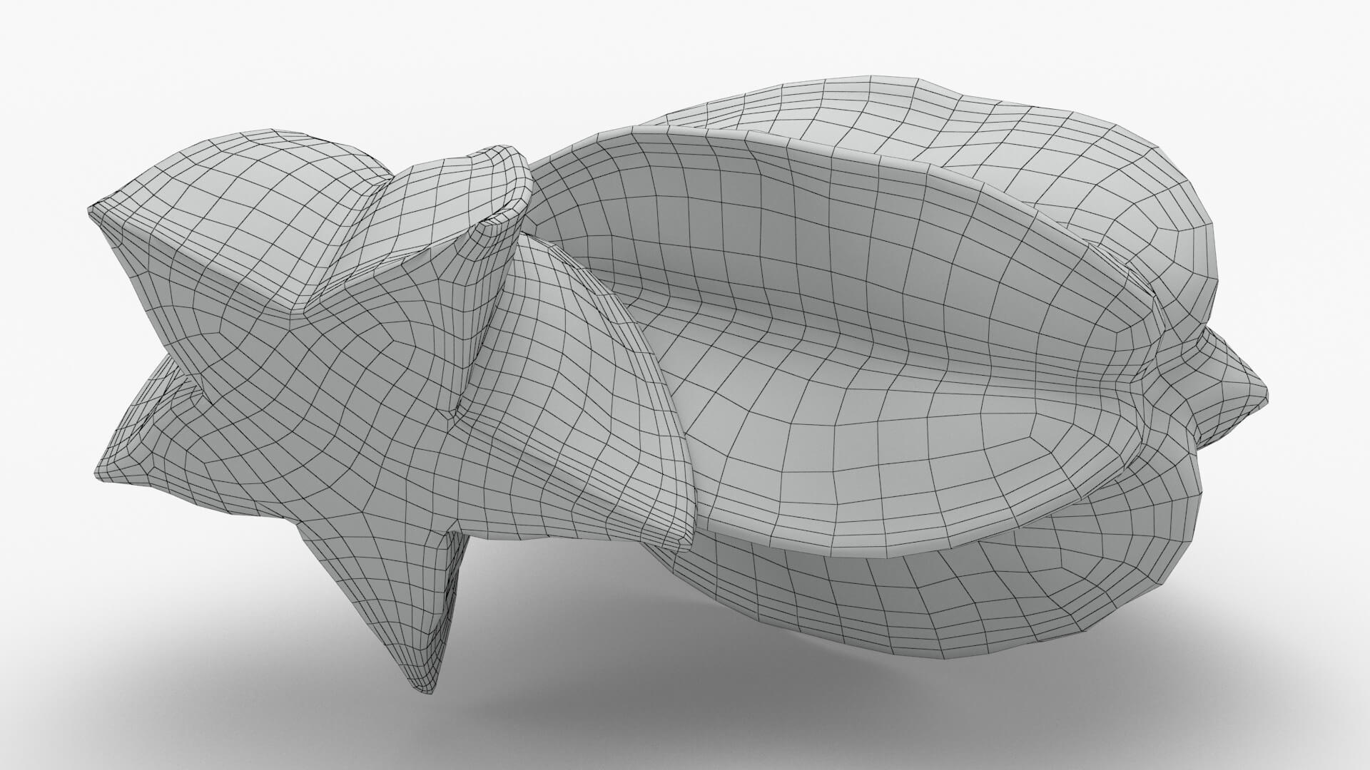 Whole and Cut Star Fruit 3D Model