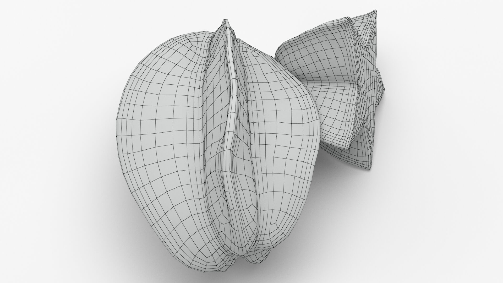 Whole and Cut Star Fruit 3D Model