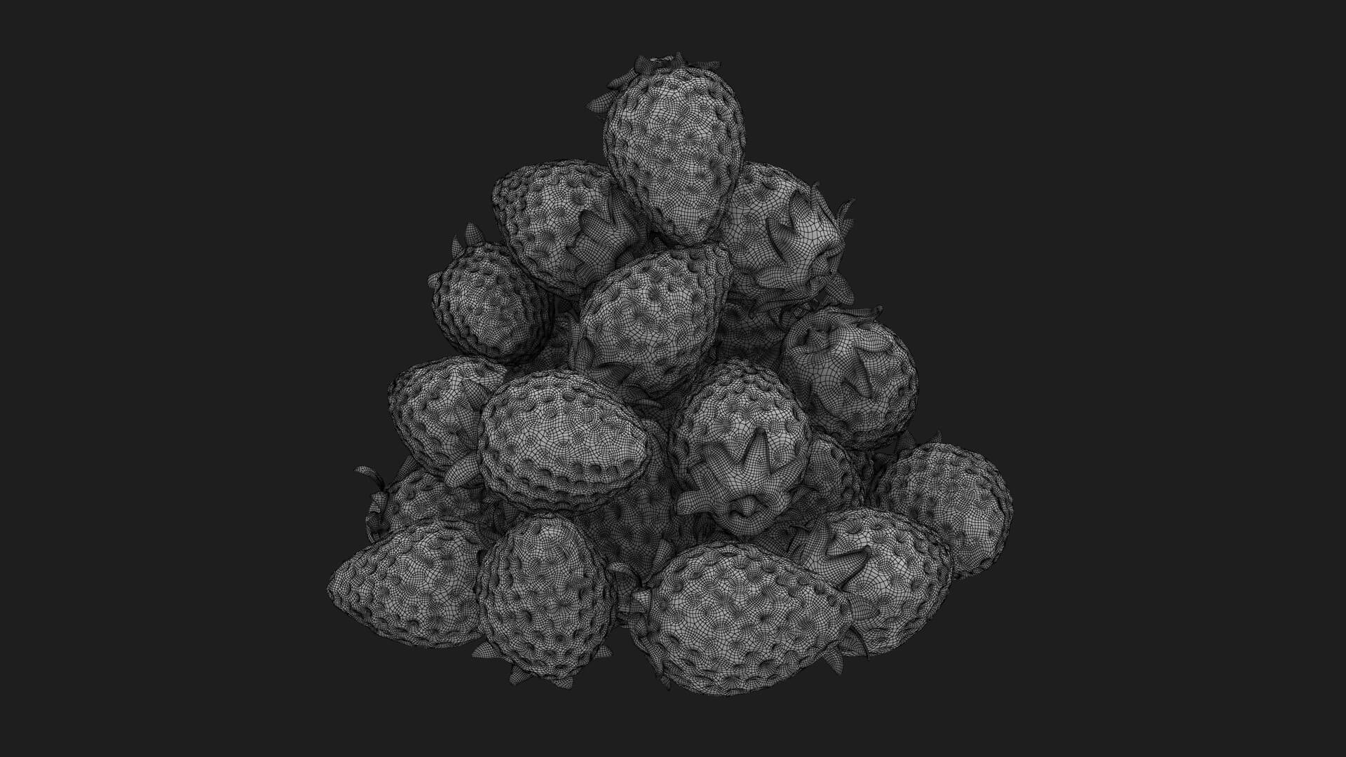 Strawberry Pile 3D Model