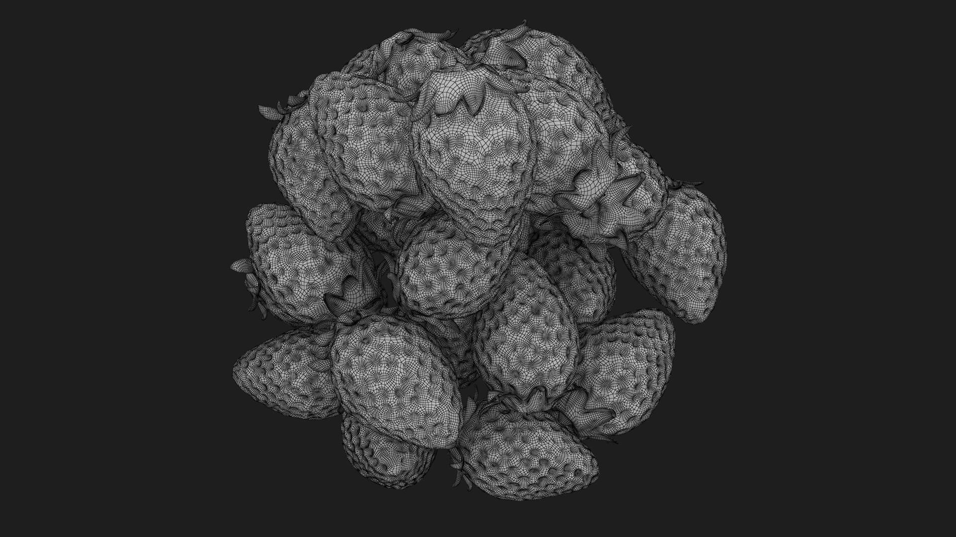 Strawberry Pile 3D Model
