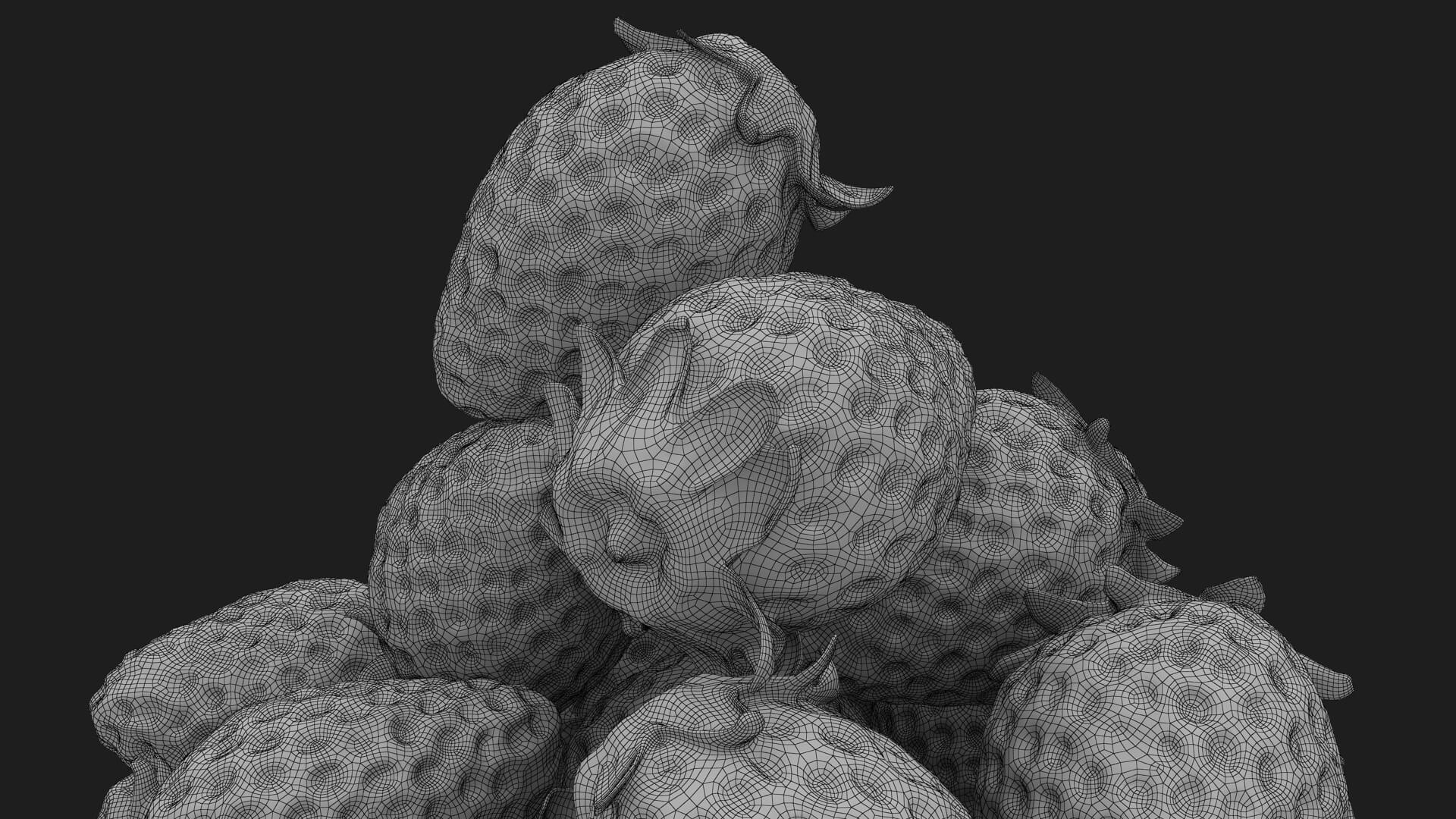 Strawberry Pile 3D Model