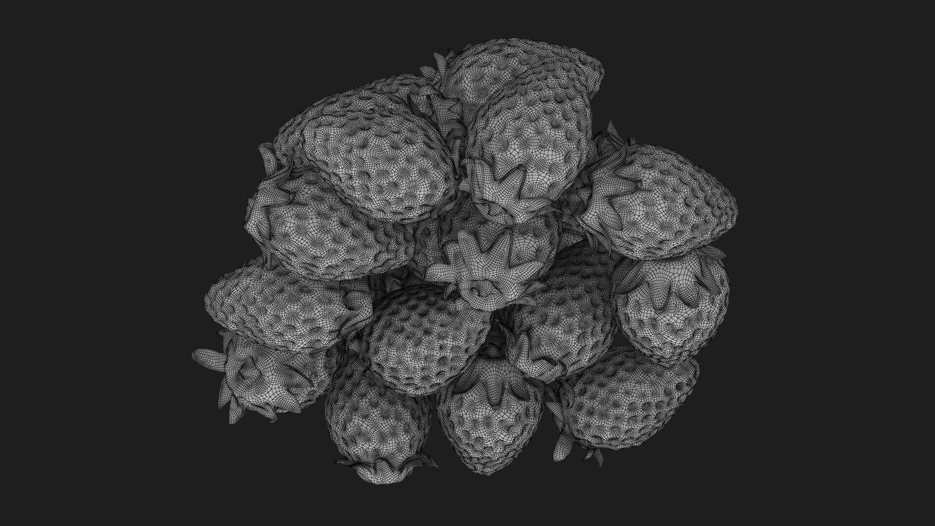 Strawberry Pile 3D Model