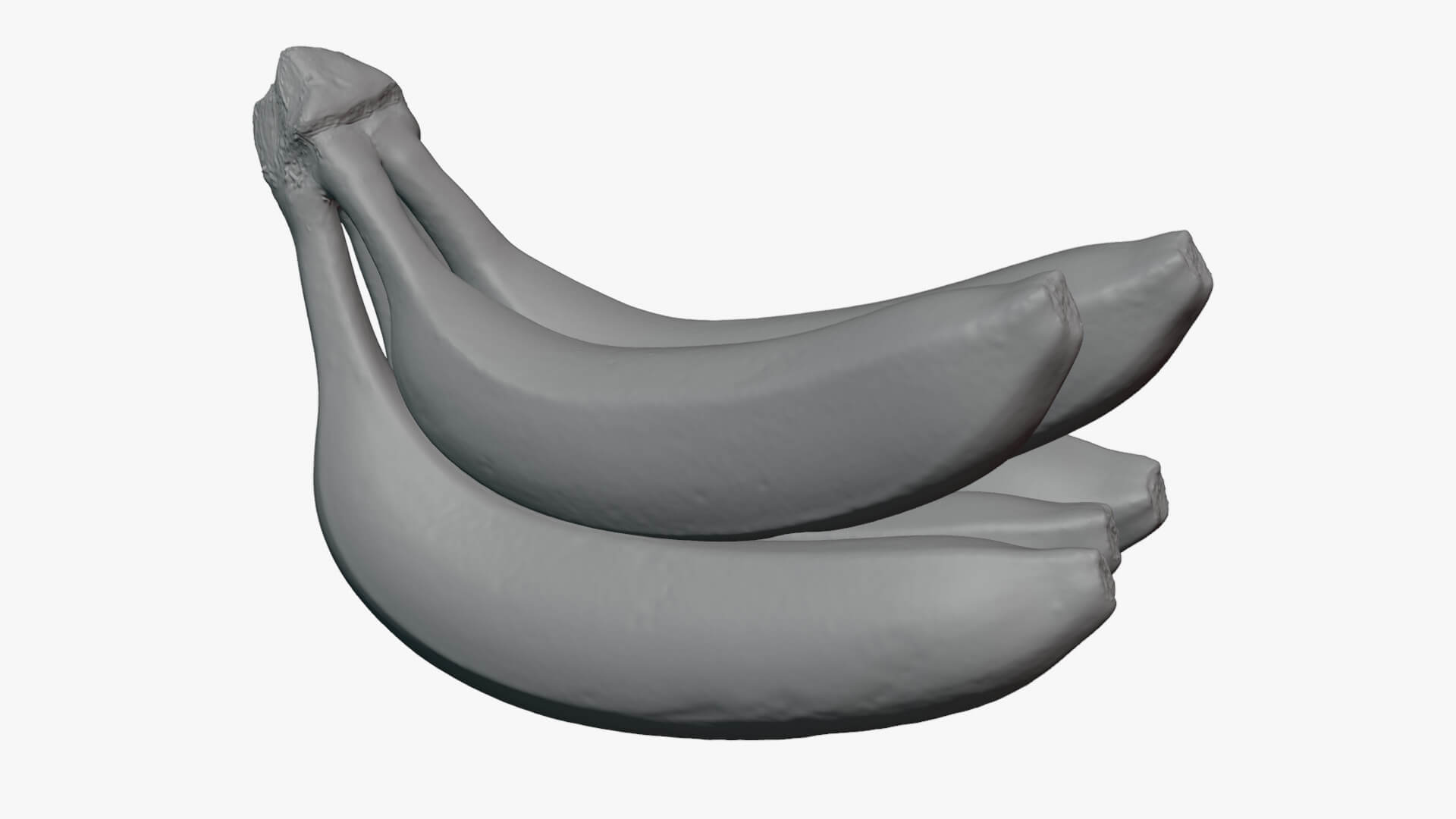 Tropical Banana Cluster - For 3D Print 3D Model