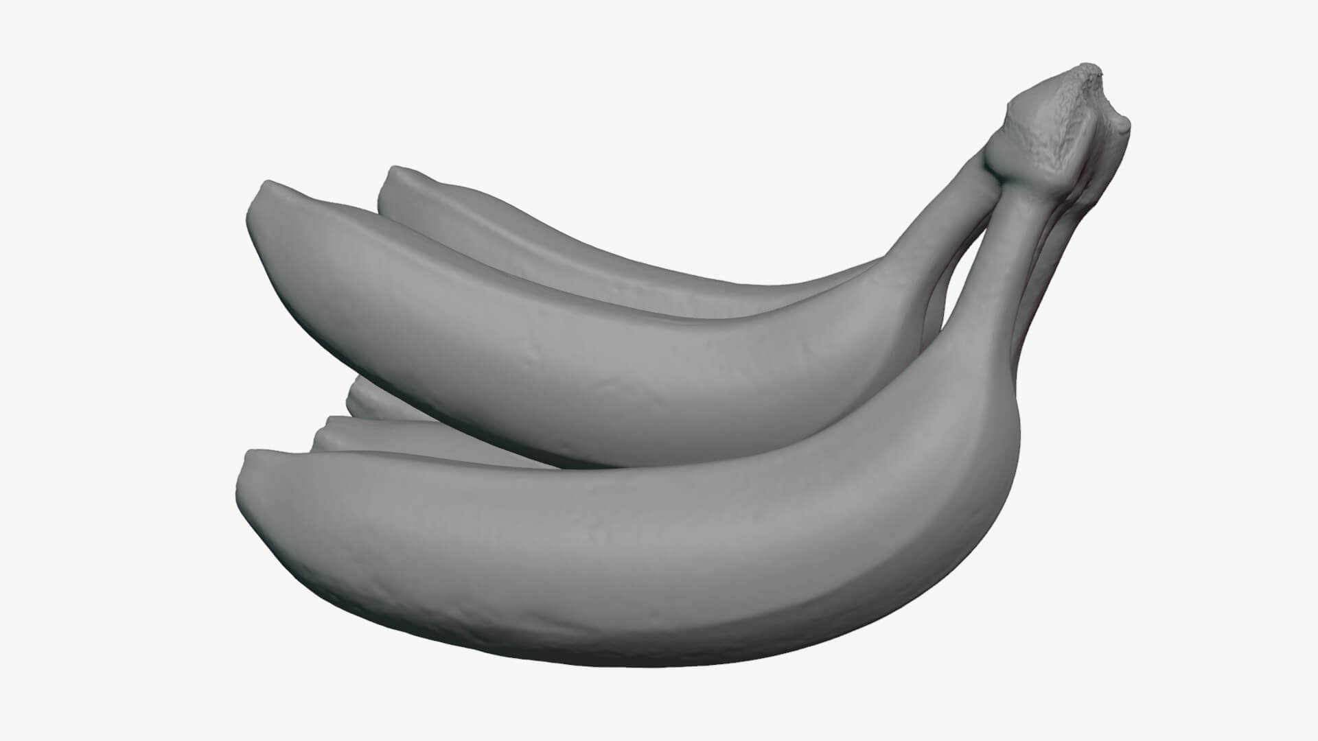 Tropical Banana Cluster - For 3D Print 3D Model