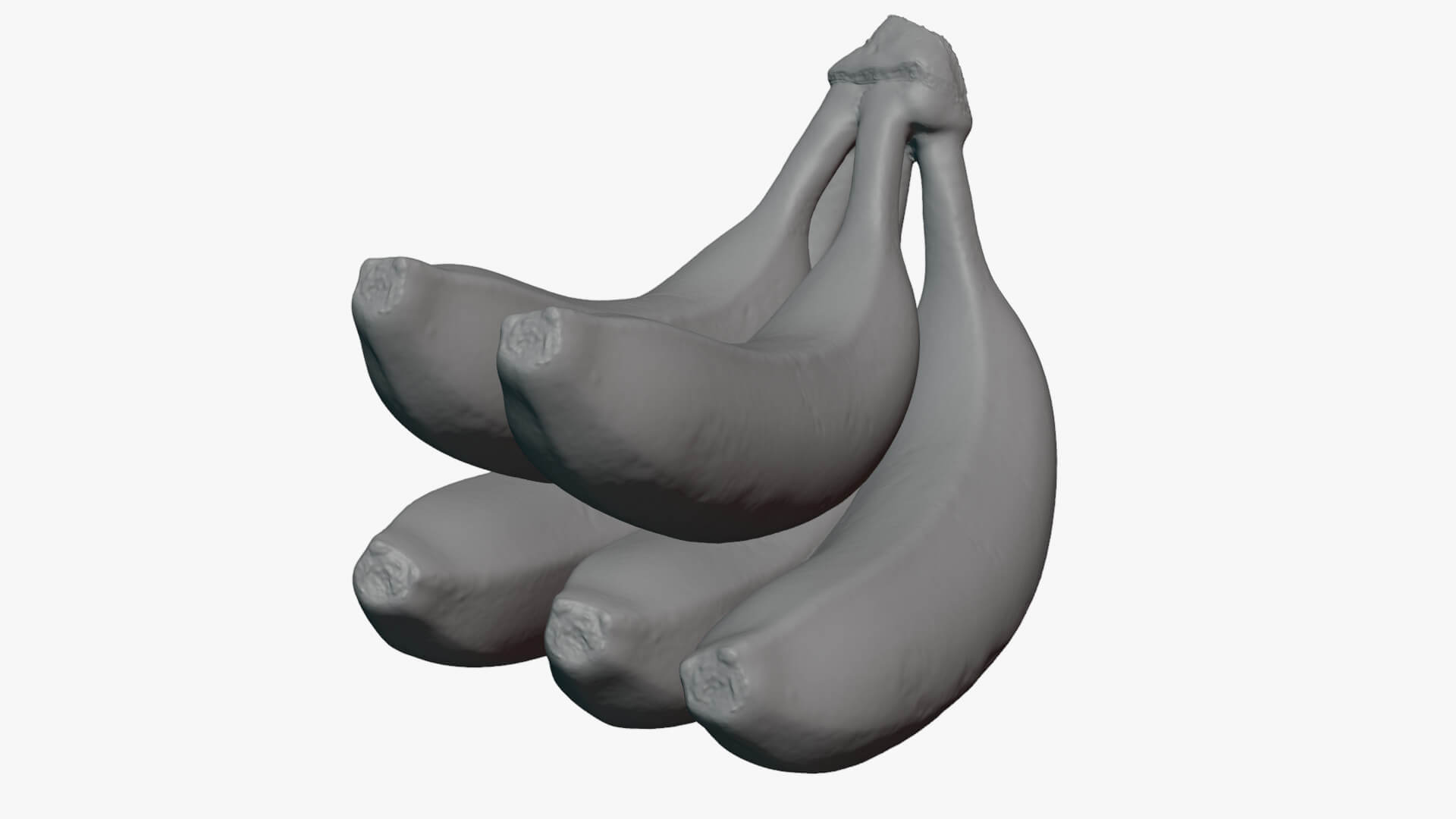 Tropical Banana Cluster - For 3D Print 3D Model