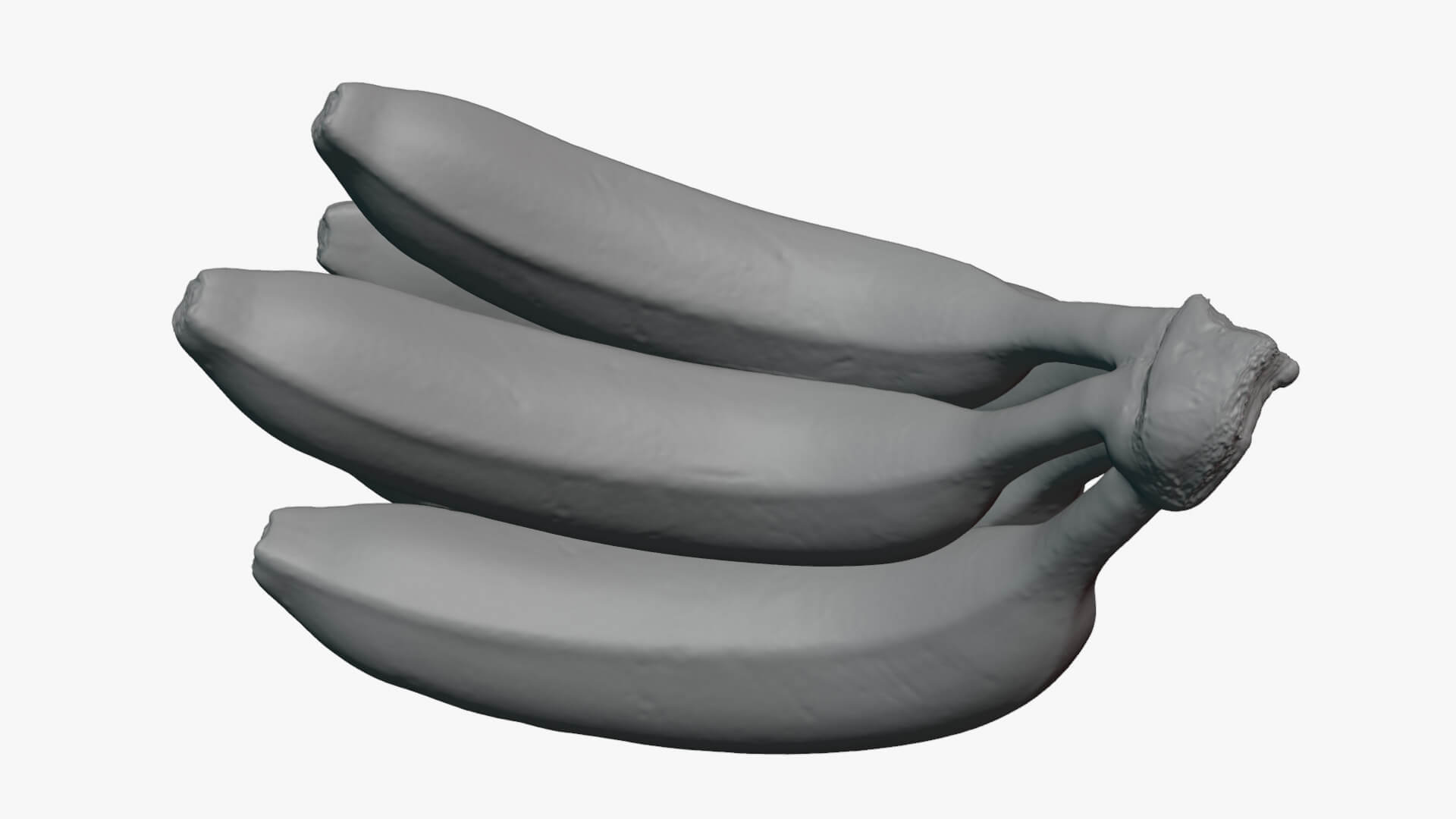 Tropical Banana Cluster - For 3D Print 3D Model