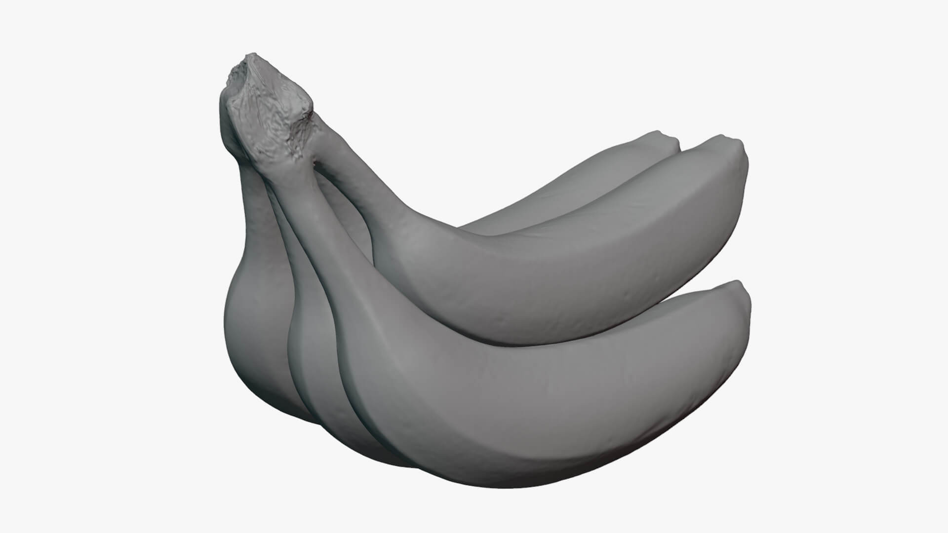 Tropical Banana Cluster - For 3D Print 3D Model