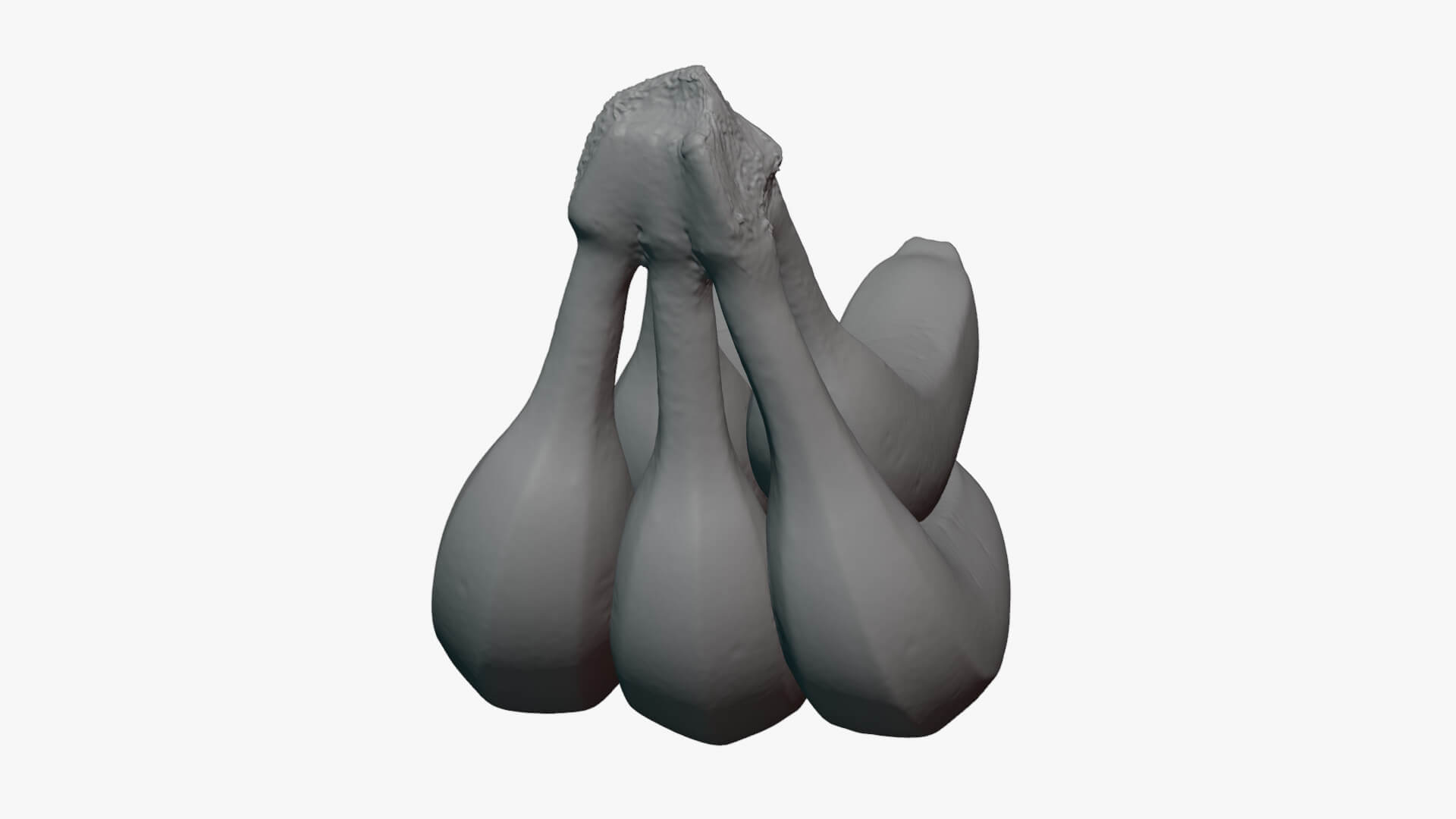 Tropical Banana Cluster - For 3D Print 3D Model