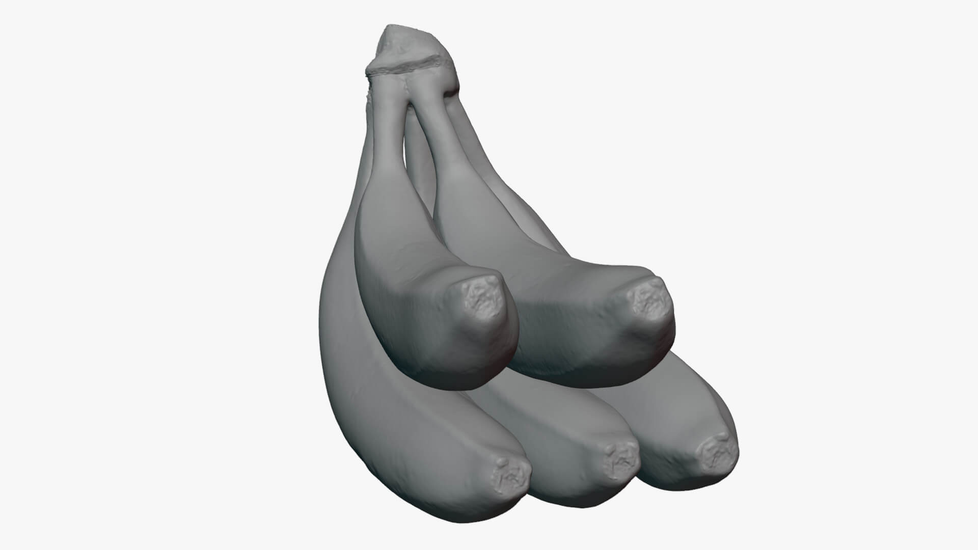 Tropical Banana Cluster - For 3D Print 3D Model