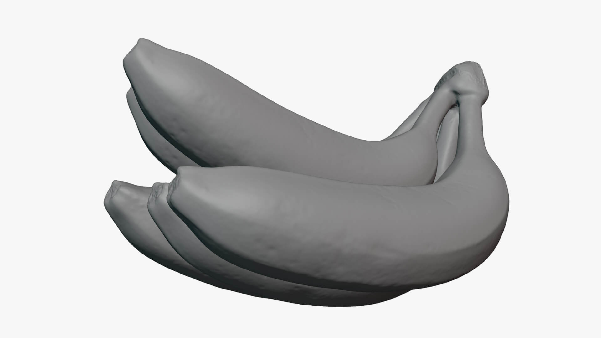 Tropical Banana Cluster - For 3D Print 3D Model