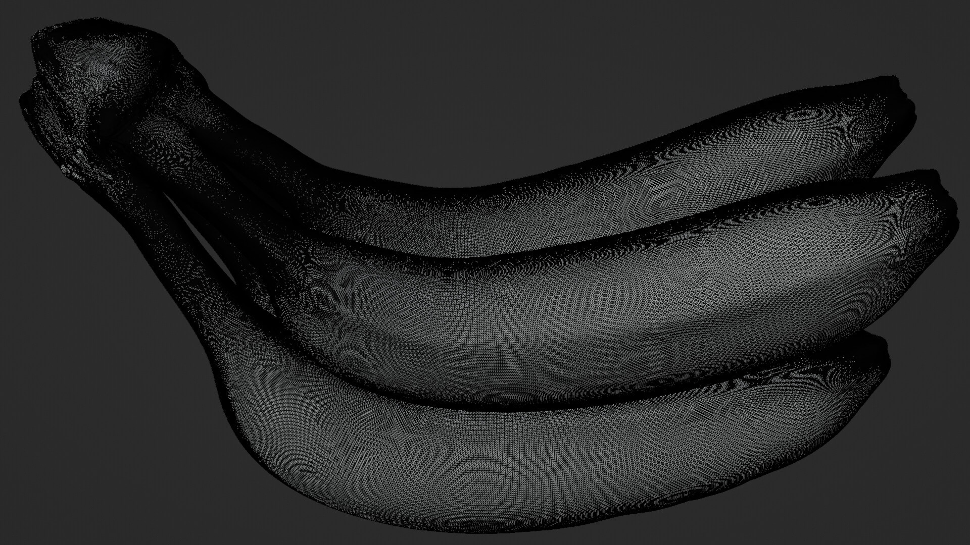 Tropical Banana Cluster - For 3D Print 3D Model