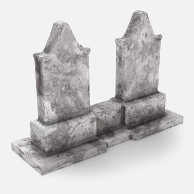 Twin Stone Grave Monument