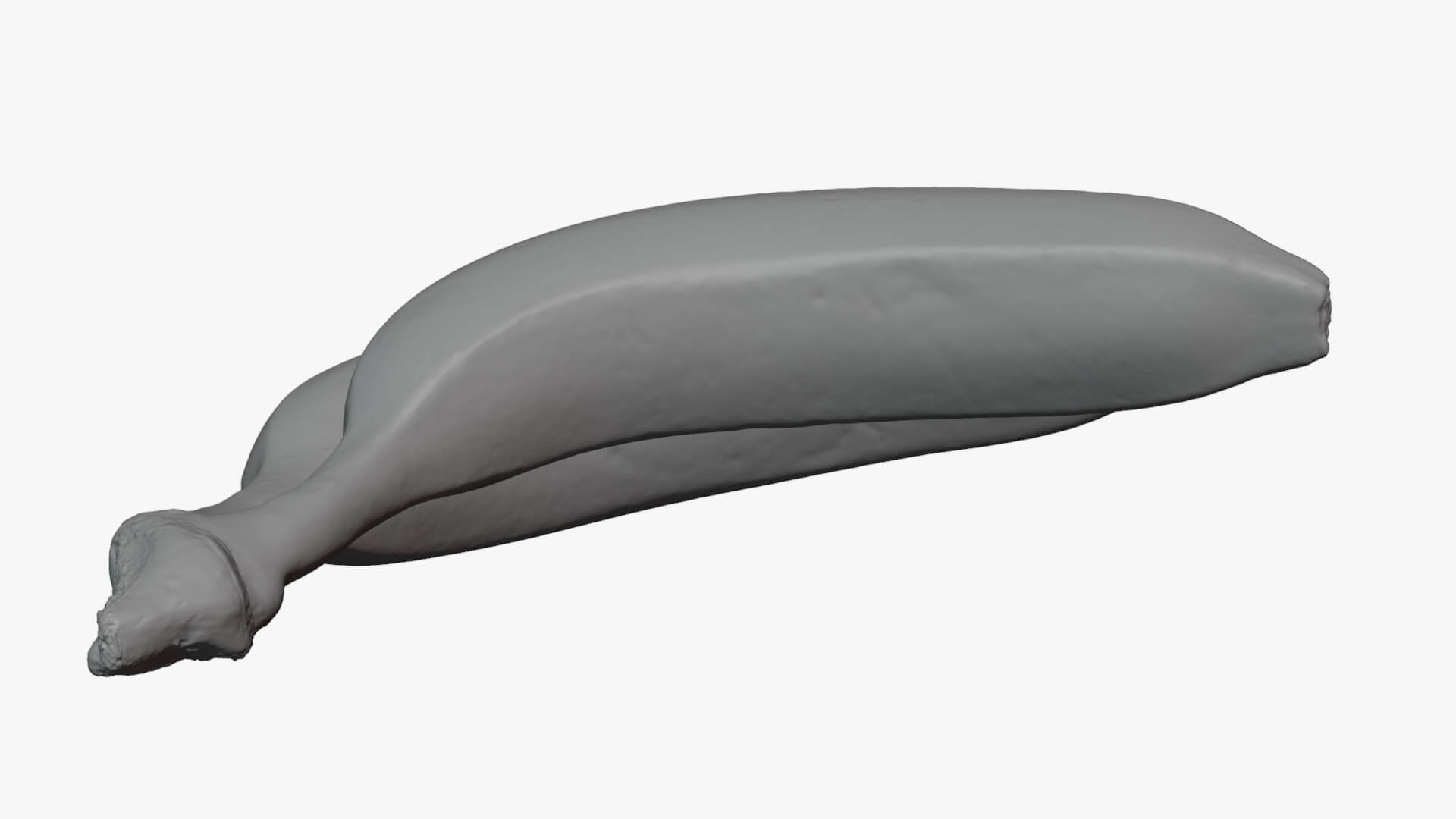 Two Fresh Yellow Bananas - For 3D Print 3D Model